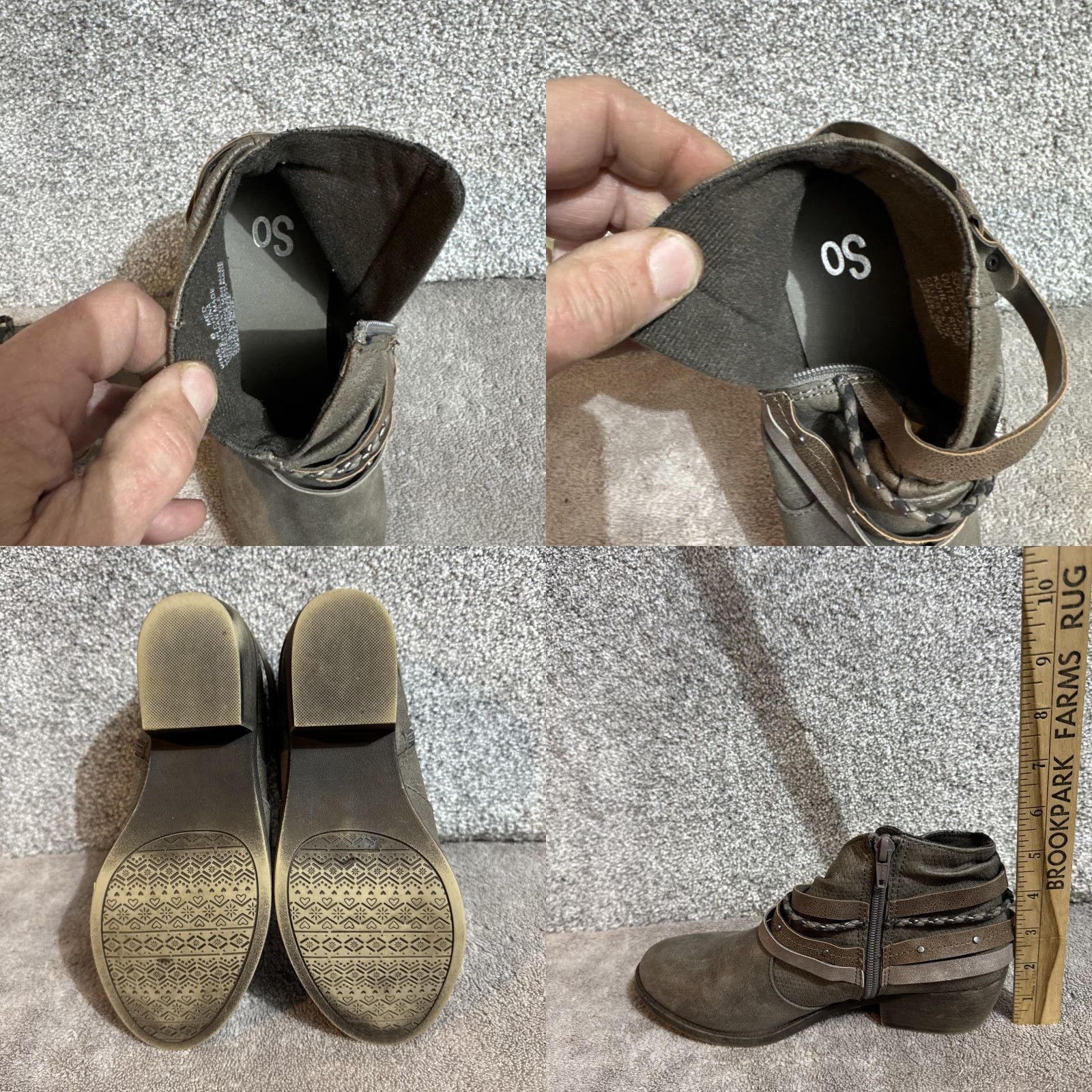 Etro SO Ankle Boots Womens 8 Boot Women Brown Faux Leather Western Boho Straps Y2K Retro Distressed Style Casual Party/Cocktail Vintage No Size US 8 / IT 38 - 8 Thumbnail