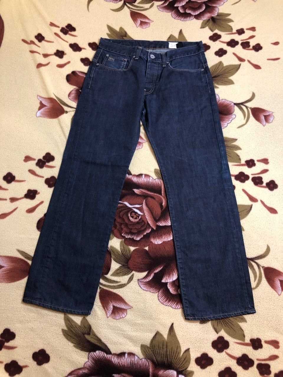 G-Star G Star Raw 3301 Slim Straight Jean Blue Button Fly Size US 30 / EU 46 - 1 Thumbnail