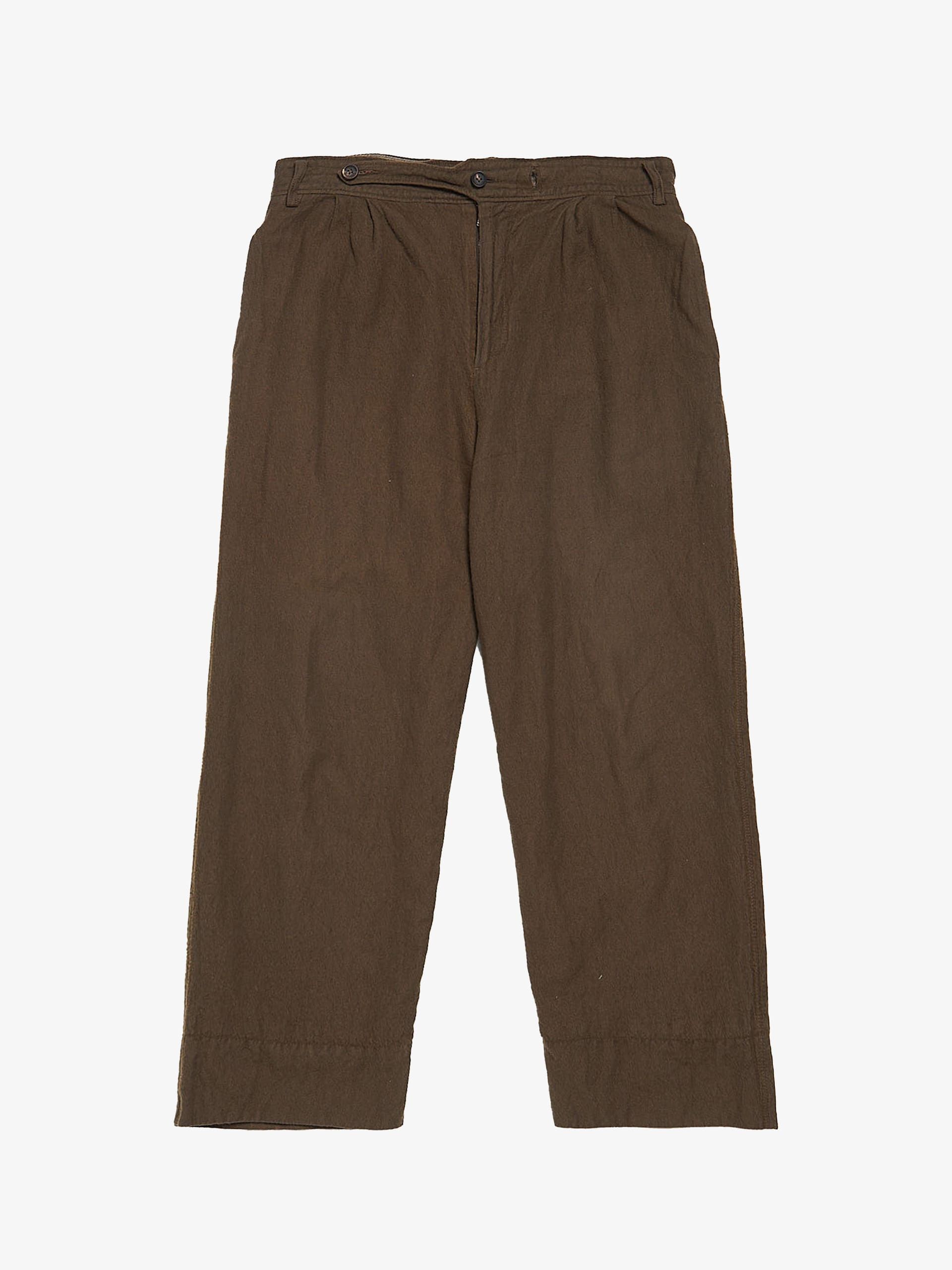 Ziggy Chen AW21 Khaki Wool Wide Pants Size US 36 / EU 52 - 1 Thumbnail