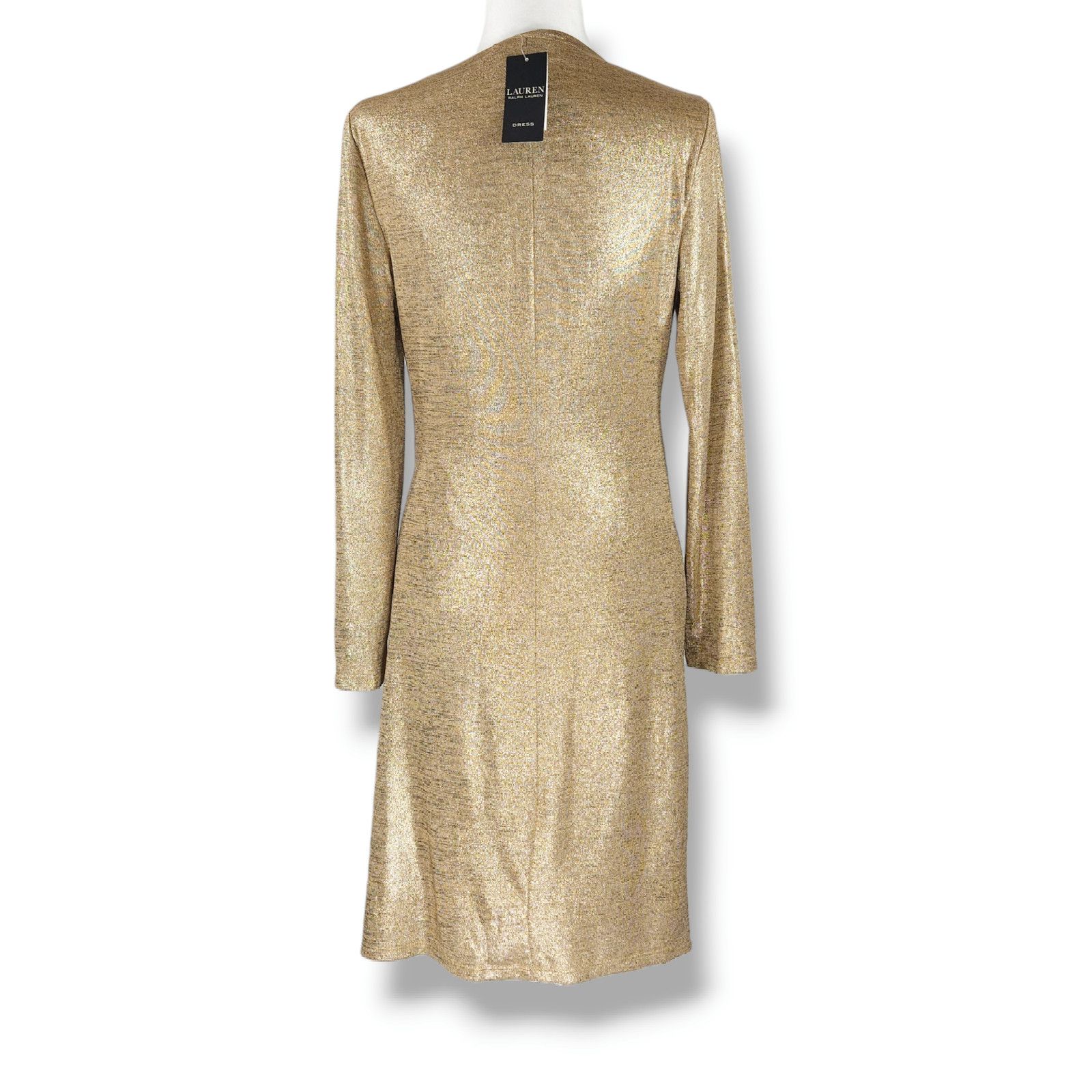 Lauren Ralph Lauren NWT Lauren Ralph Lauren Side Ruched Solid Foil Dress Sz. 8 Size M / US 6-8 / IT 42-44 - 4 Thumbnail