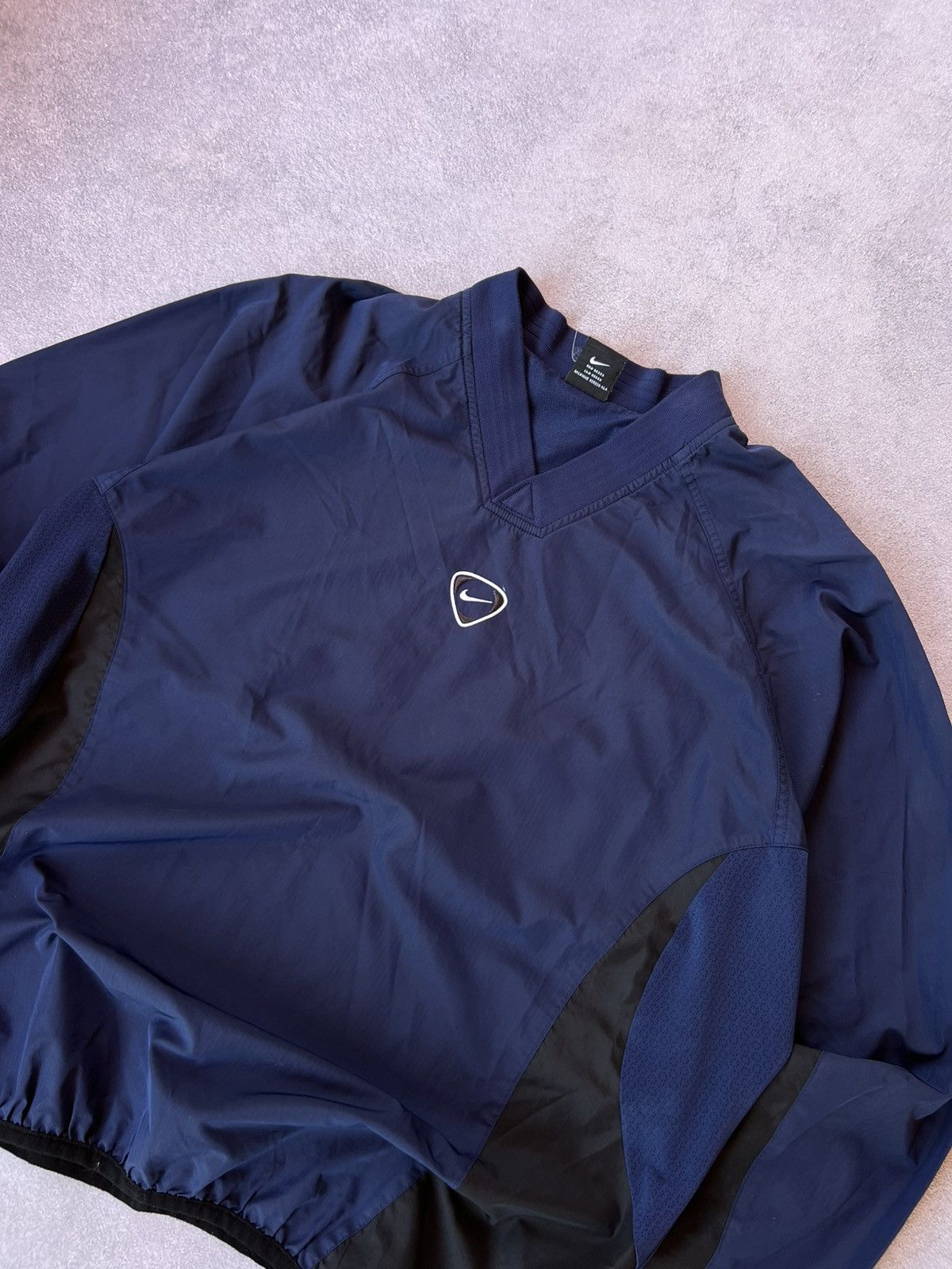 Nike 🔥 Vintage 90s Nike Dark Navy Nylon Pullover – Size L Size US L / EU 52-54 / 3 - 4 Thumbnail