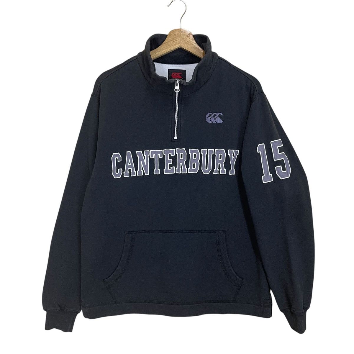 Canterbury of New Zealand Vintage 90s Canterbury Of New Zealand Halfzip Sweatshirt Size US M / EU 48-50 / 2 - 1 Thumbnail