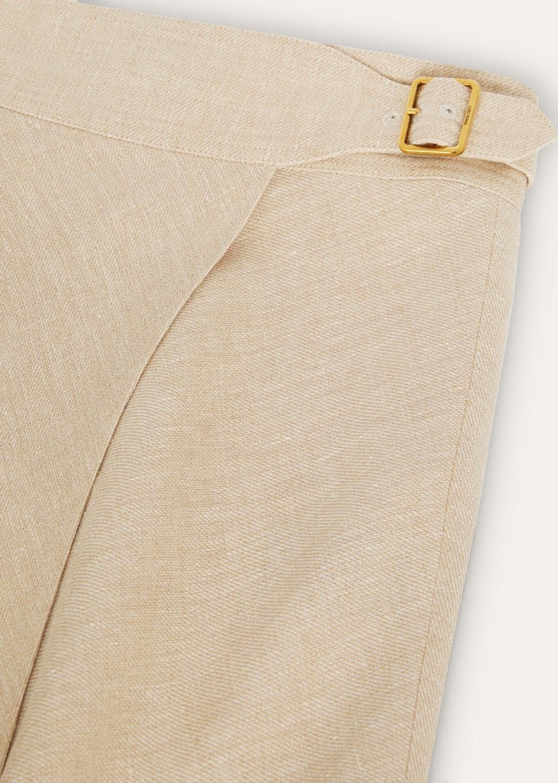 Loro Piana o1srvl11e0825 FAO5974 Irene Midi Skirt in Beige Size 26" / US 2 / IT 38 - 3 Thumbnail