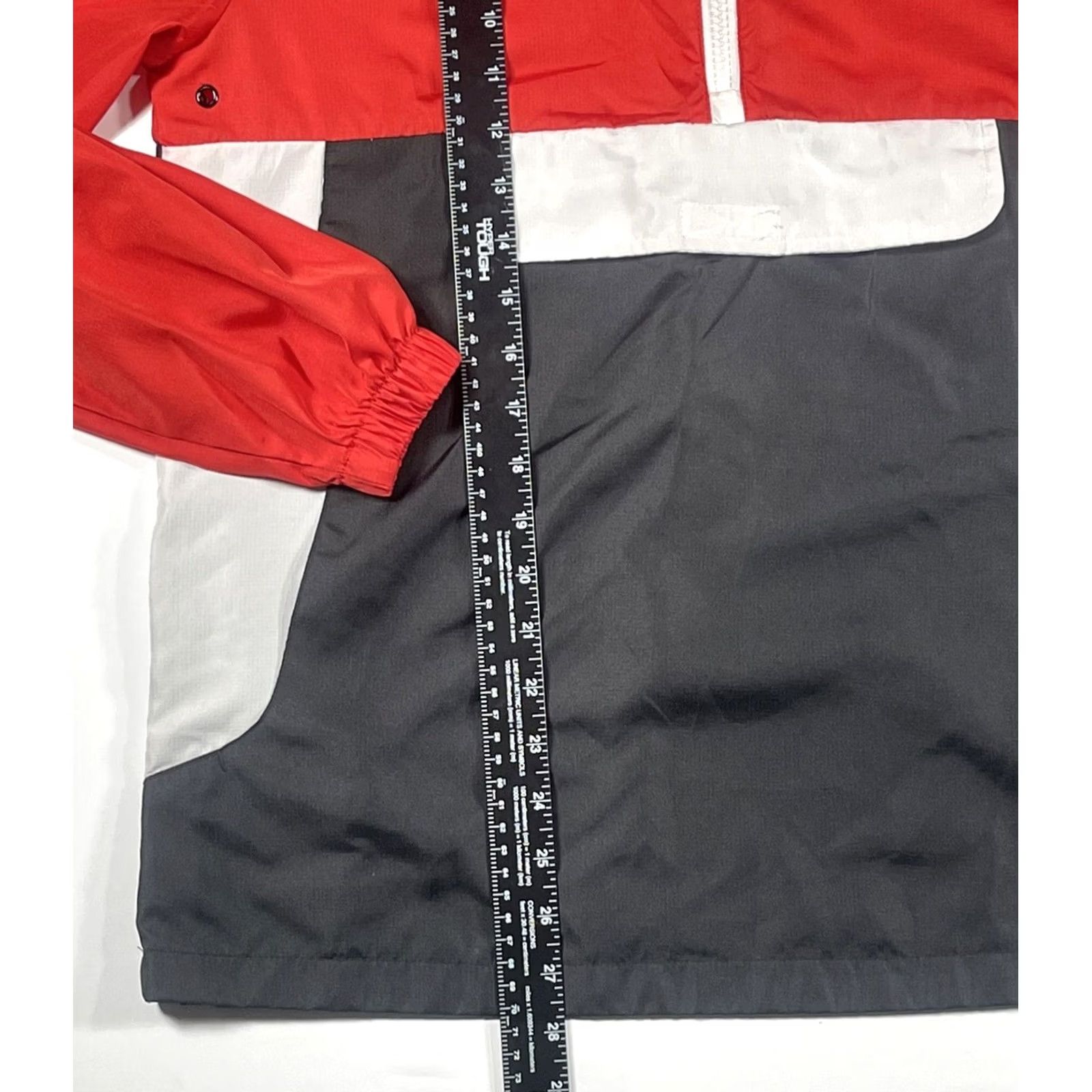Vintage ARIZONA JEAN CO Windbreaker Mens S Small Red/Black Vented Hooded SideZip Jacket Size US 29 - 3 Thumbnail