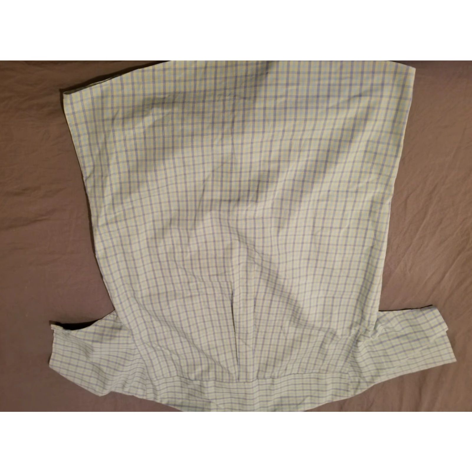 Jos. A. Bank VINTAGE Jos. A. Bank Dress Shirt M Medium Yellow Blue Button Cotton Short Sleeve Mens Size 40R - 6 Thumbnail