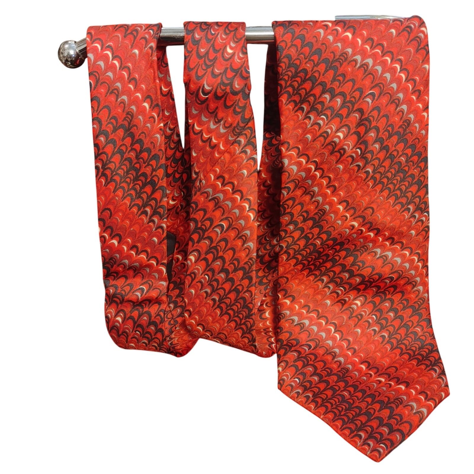 Other Marshall Field & Co. Italy Men's Red OS Pure Silk Neck Tie Size ONE SIZE - 1 Thumbnail
