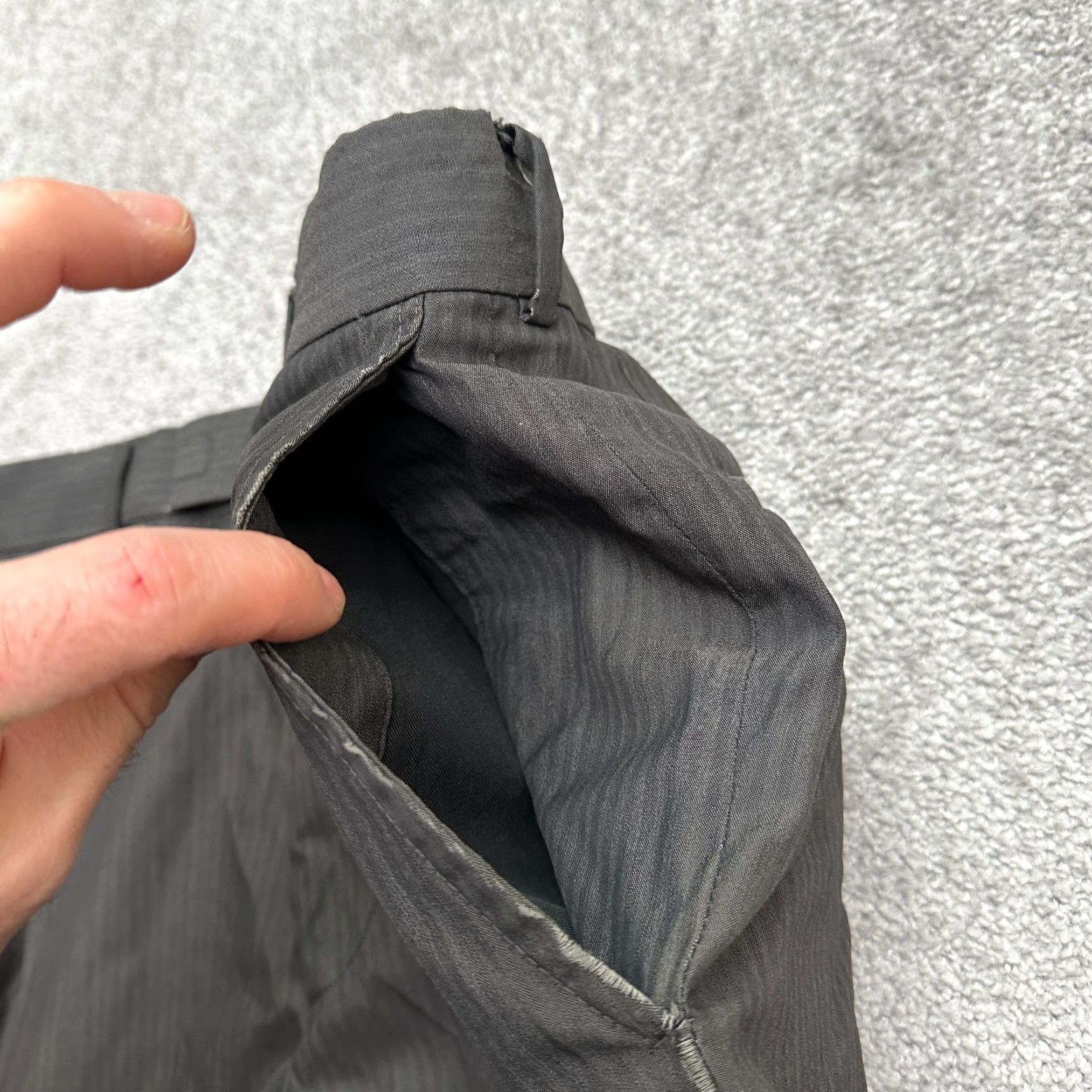 Hugo Boss Hugo Boss Dress Pants Mens 34x34 Gray Straight Flat Front Workwear Business Dress Pants Size US 34 / EU 50 - 3 Thumbnail