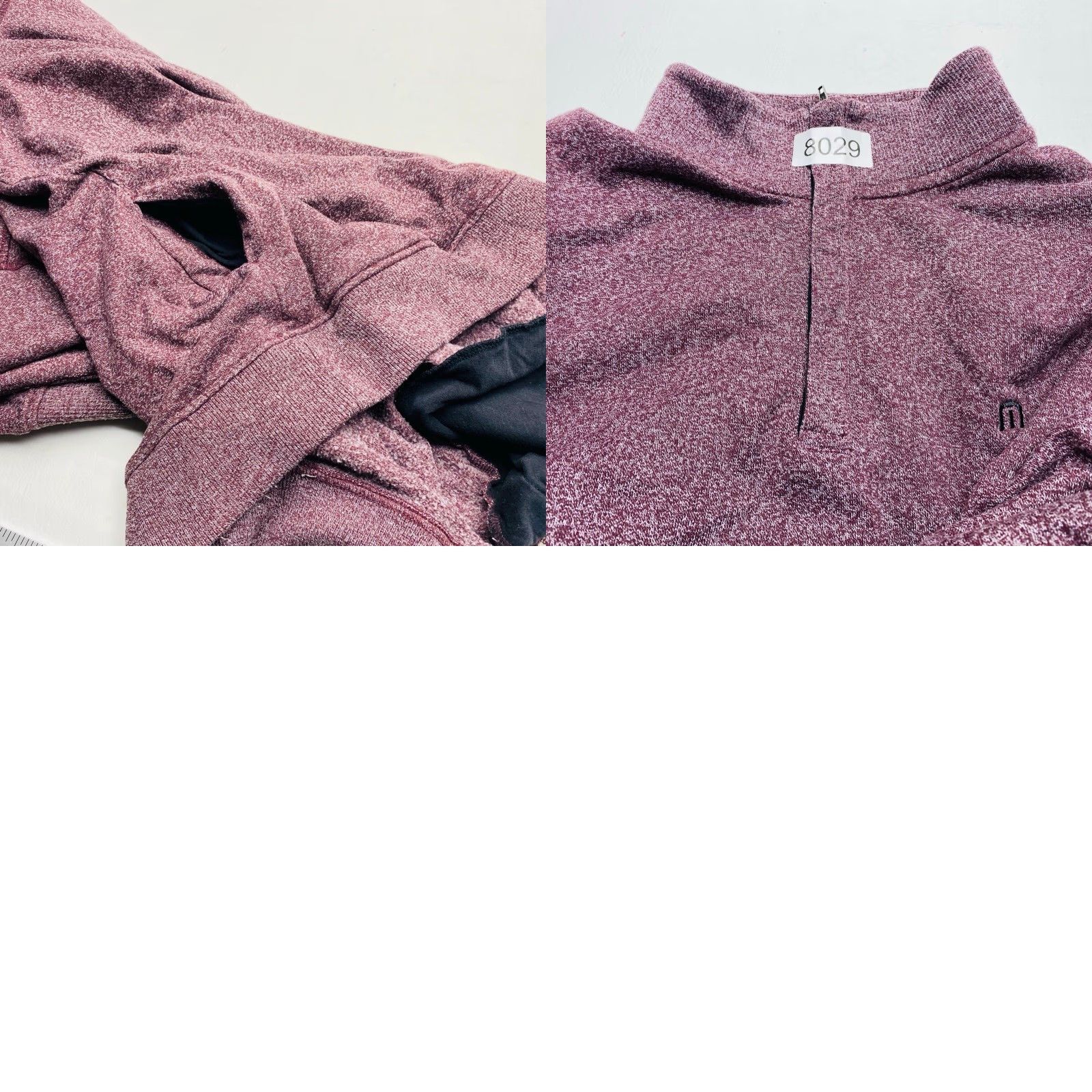 TravisMathew Travis Mathew Long Sleeve Fleece 1/4 Zip Sweater Mens 2XL Maroon Heather Golf Size US XXL / EU 58 / 5 - 9 Thumbnail