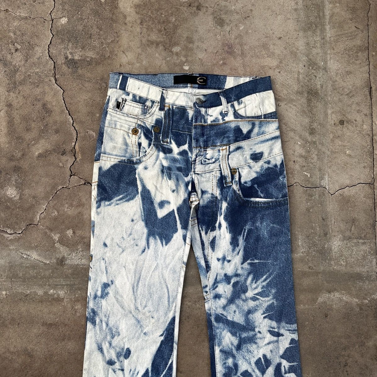 Just Cavalli Vintgae 2001 Just Cavalli Printed Denim Pants Size 26" / US 2 / IT 38 - 4 Thumbnail