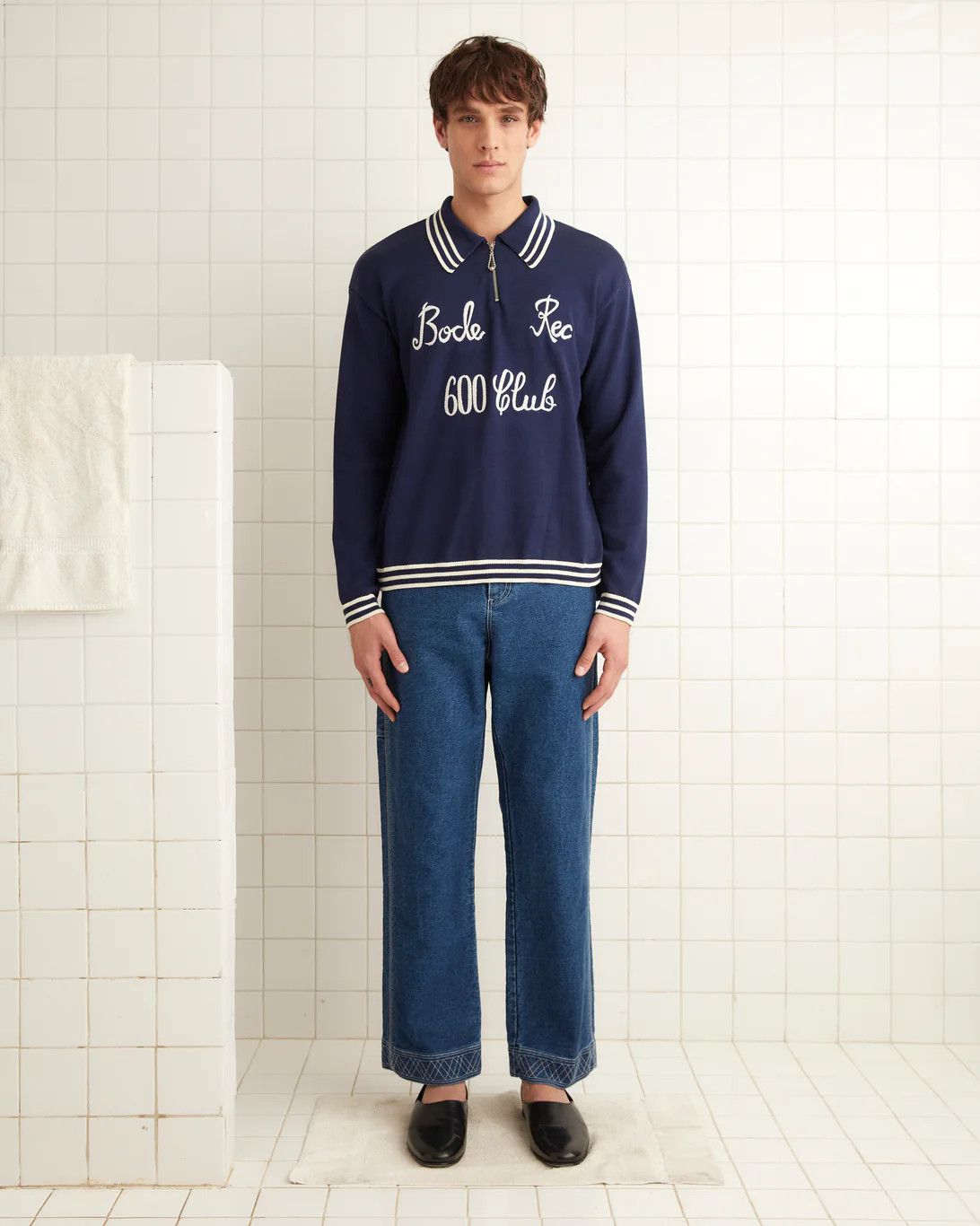 Bode 760USD Club Long-Sleeved Polo - Navy Size US L / EU 52-54 / 3 - 5 Thumbnail