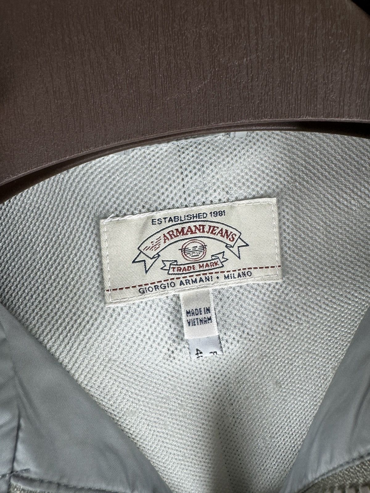 Armani ARMANI JEANS N. Pro Garment grey nylon coach jacket Size US S / EU 44-46 / 1 - 9 Thumbnail