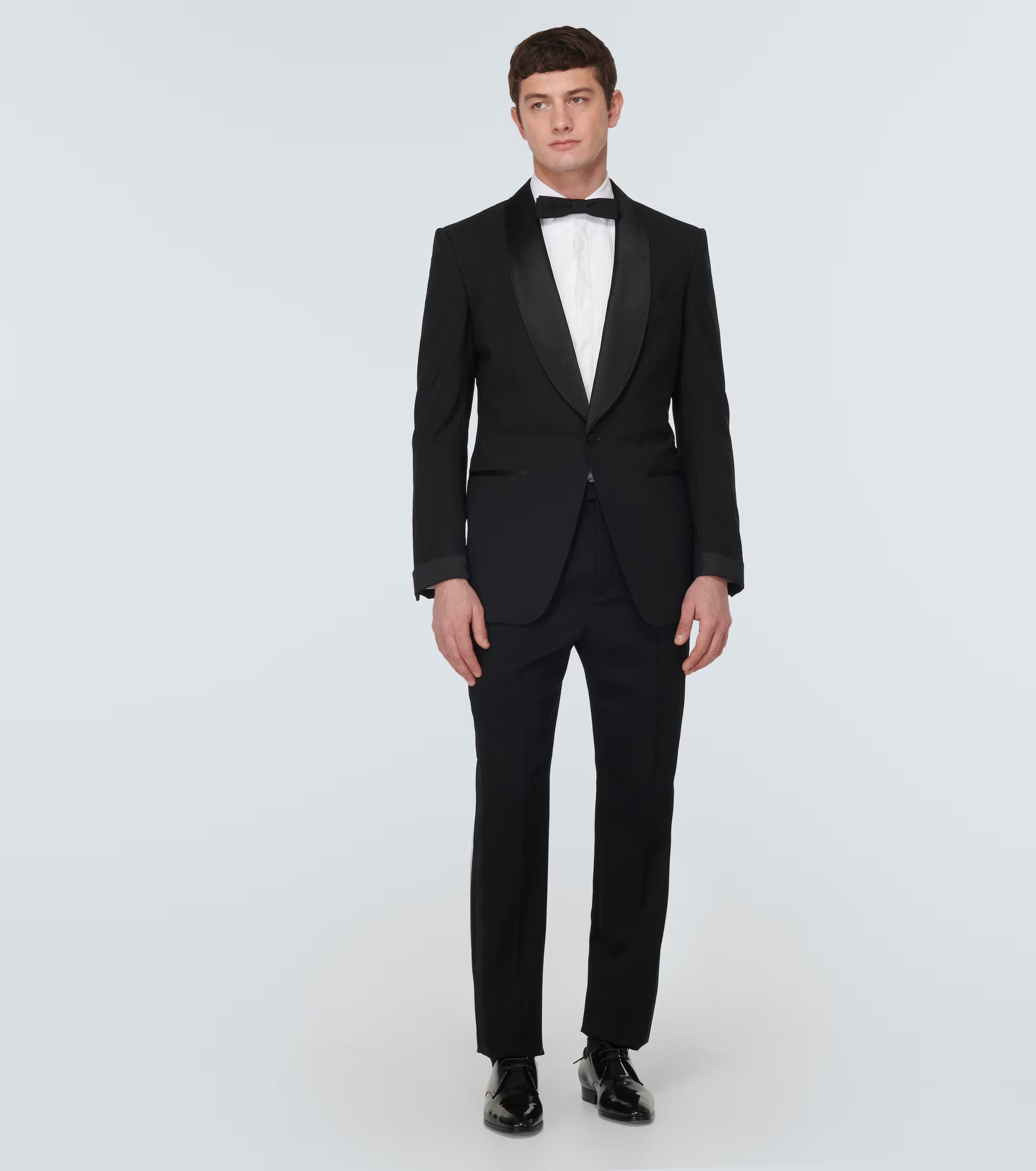 Saint Laurent Paris Saint Laurent Tuxedo Trousers - Black Wool Size US 34 / EU 50 - 4 Thumbnail
