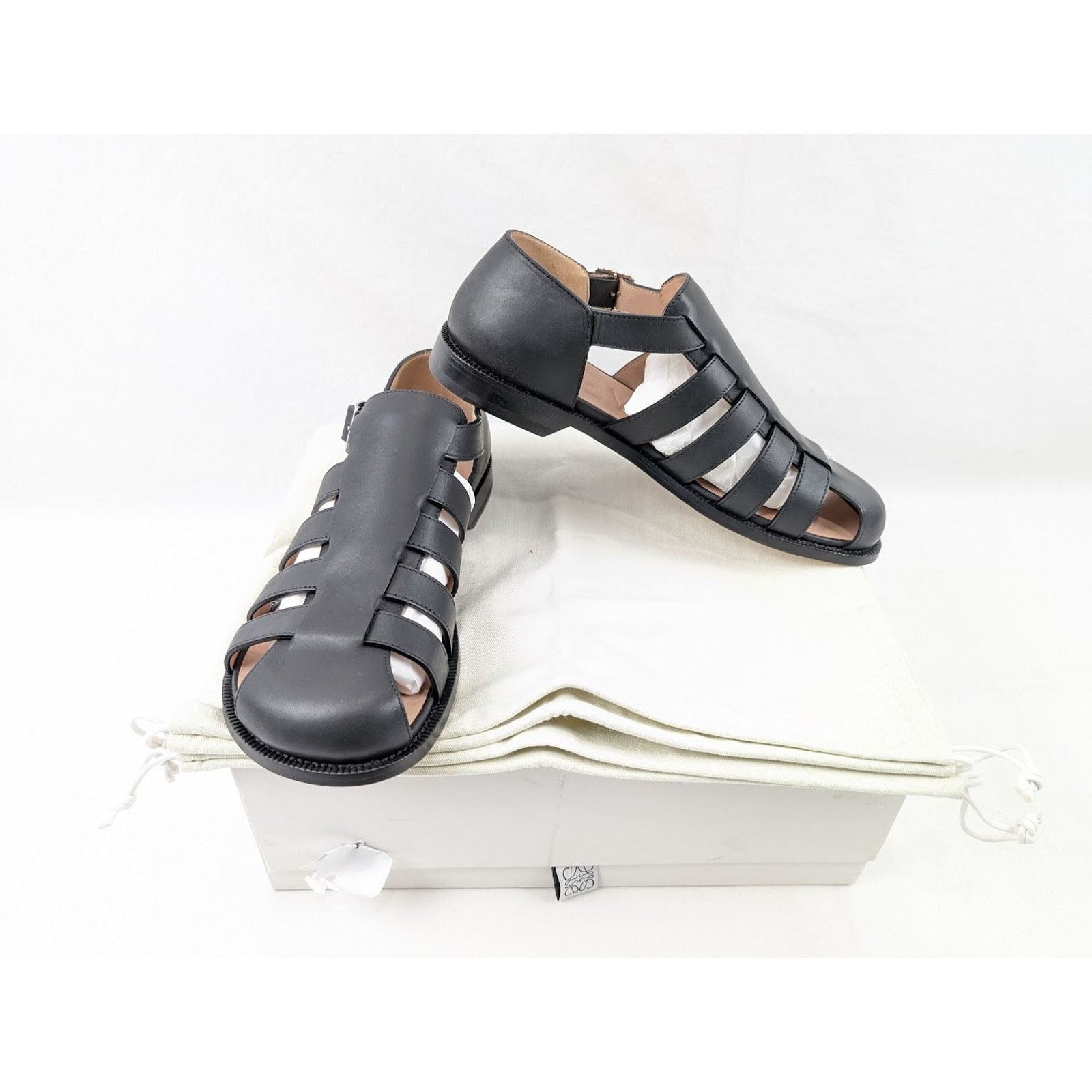 Loewe o1rshd1 Campo Leather Sandals in Black Size US 9 / EU 42 - 17 Thumbnail