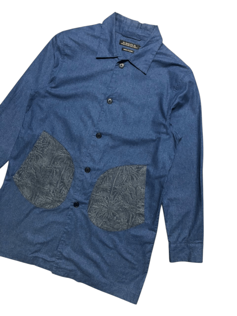 Japanese Brand Vintage Superior EL. Spring Indigo Overcoat Rare Design Size US M / EU 48-50 / 2 - 5 Thumbnail
