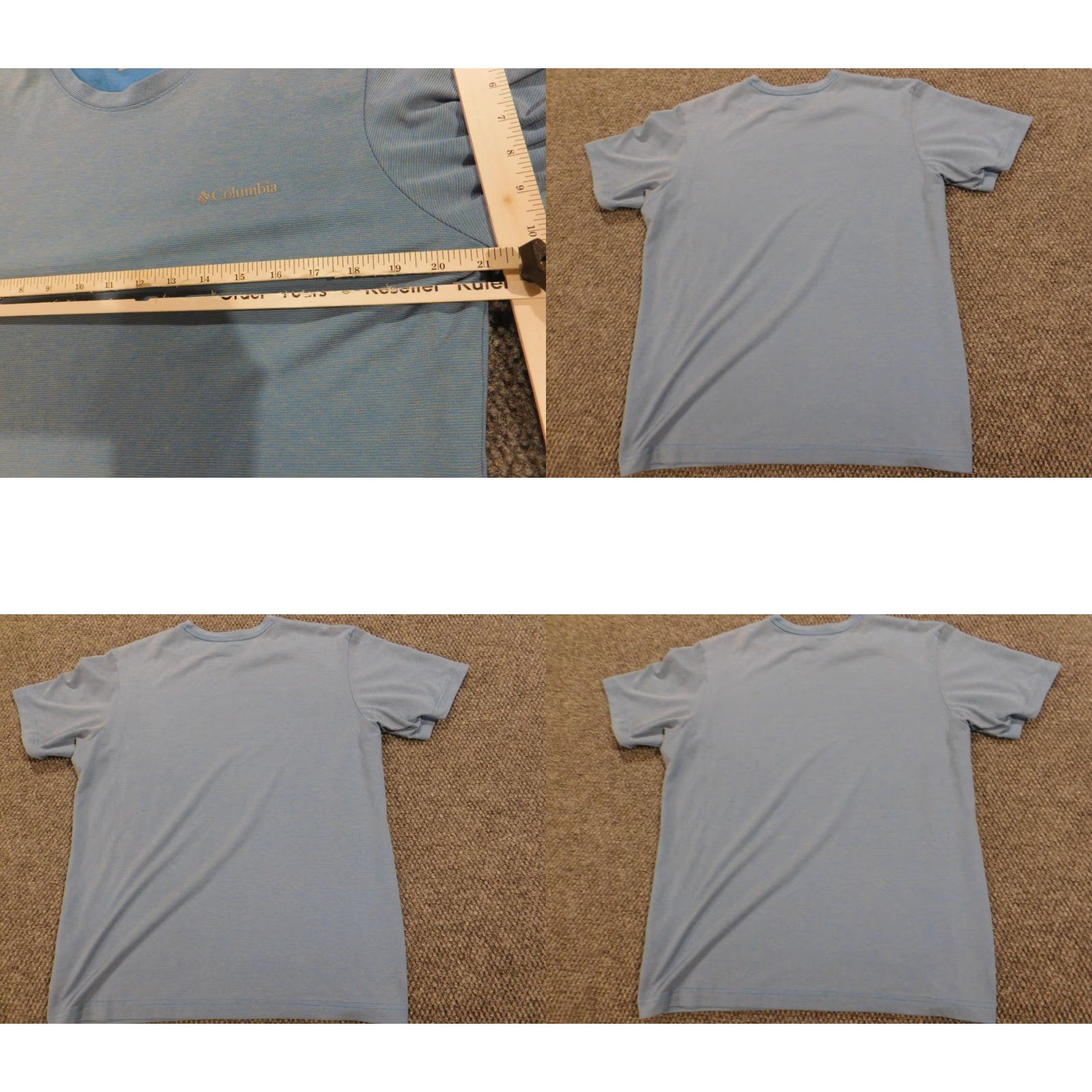 Vintage Columbia Mens Shirt Medium Blue Striped Stretch Active Crew Neck Short Sleeve T-Shirt Logo Star Wars Graphic Print 2 Star Twin Forks Size US M / EU 48-50 / 2 - 8 Thumbnail