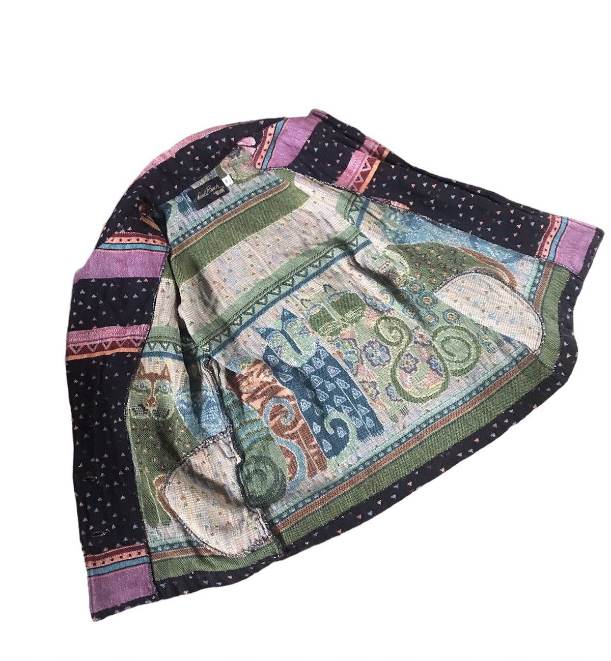 Art Comes First VTG 90’s Cat Embroidered Novelty Western Boho Blazer Jacket Size US M / EU 48-50 / 2 - 2 Thumbnail