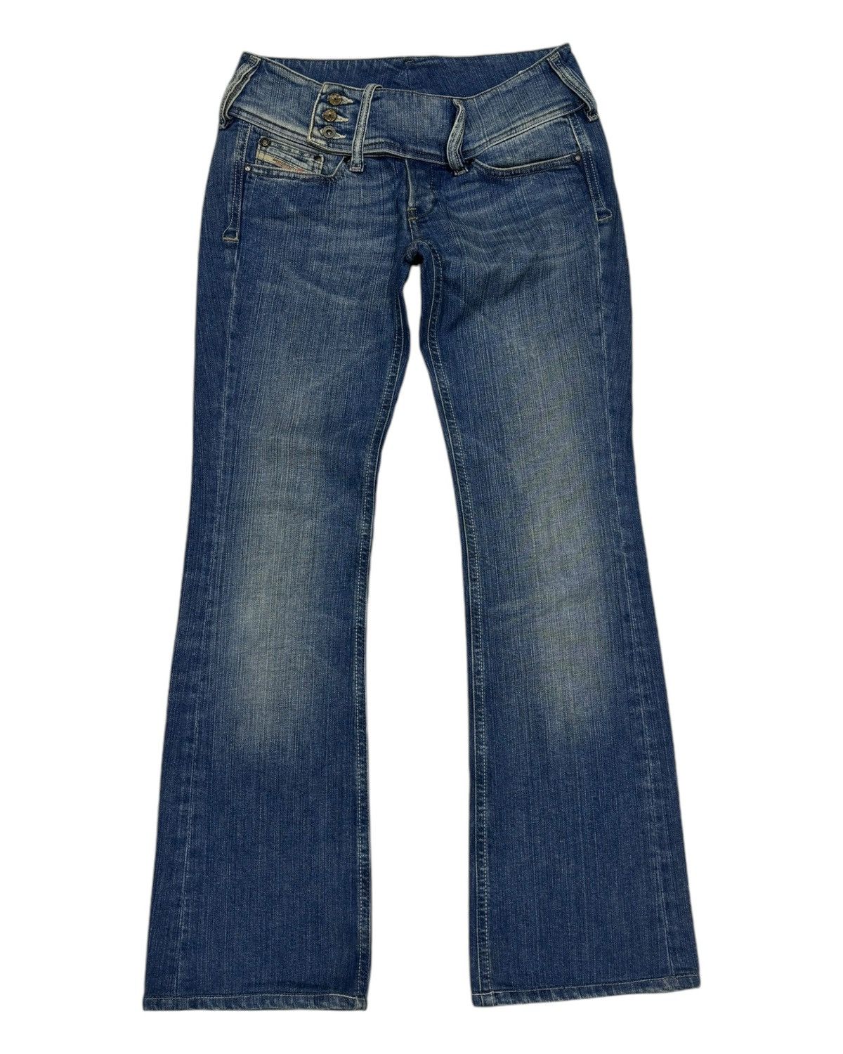 Diesel Vintage Diesel Flap Denim Flare Jeans Size 27" / US 4 / IT 40 - 7 Thumbnail