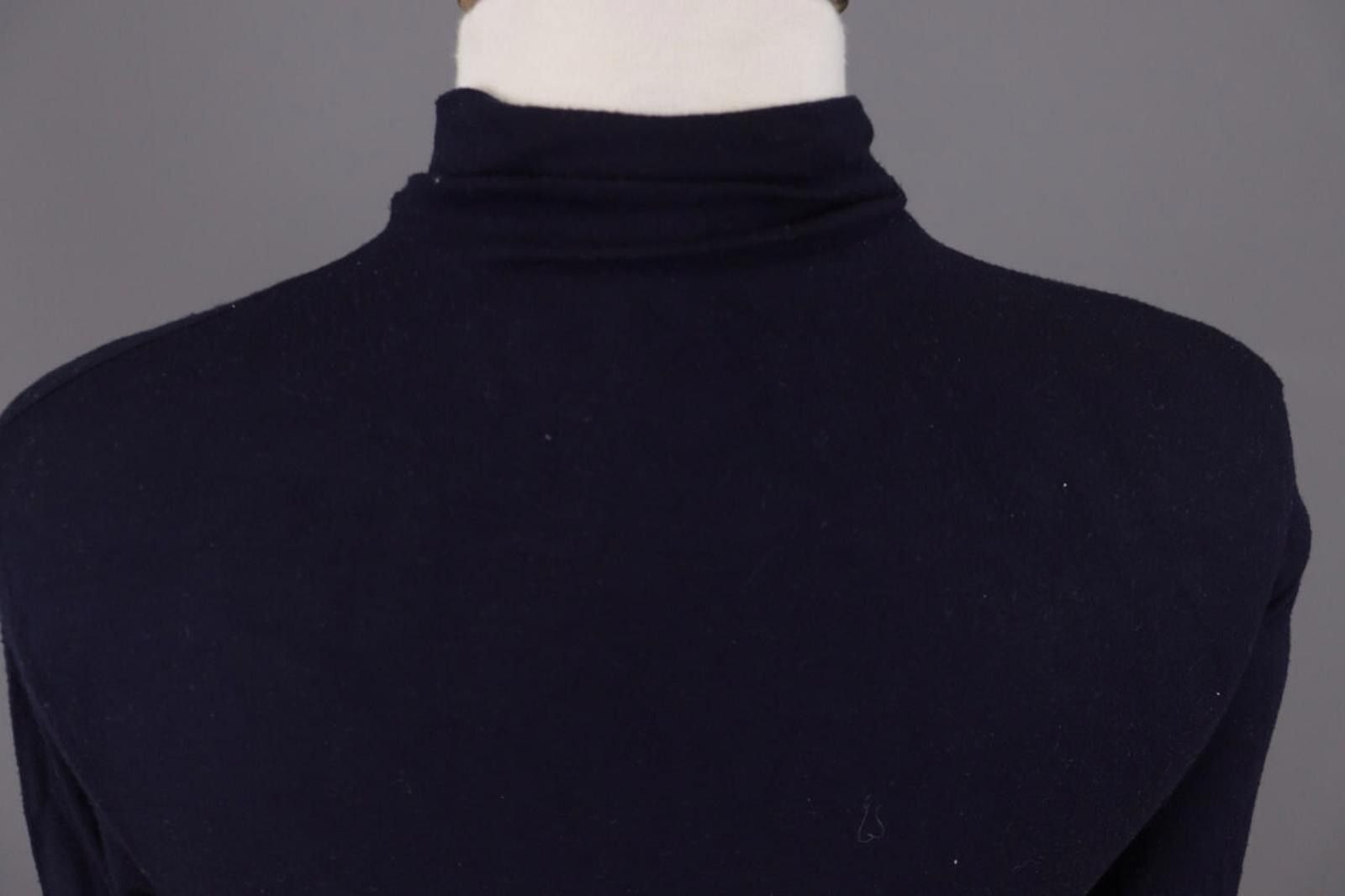 Designer Sarah Pacini Black High Neck Stretch Top Shirt Size 1 Size M / US 6-8 / IT 42-44 - 10 Thumbnail