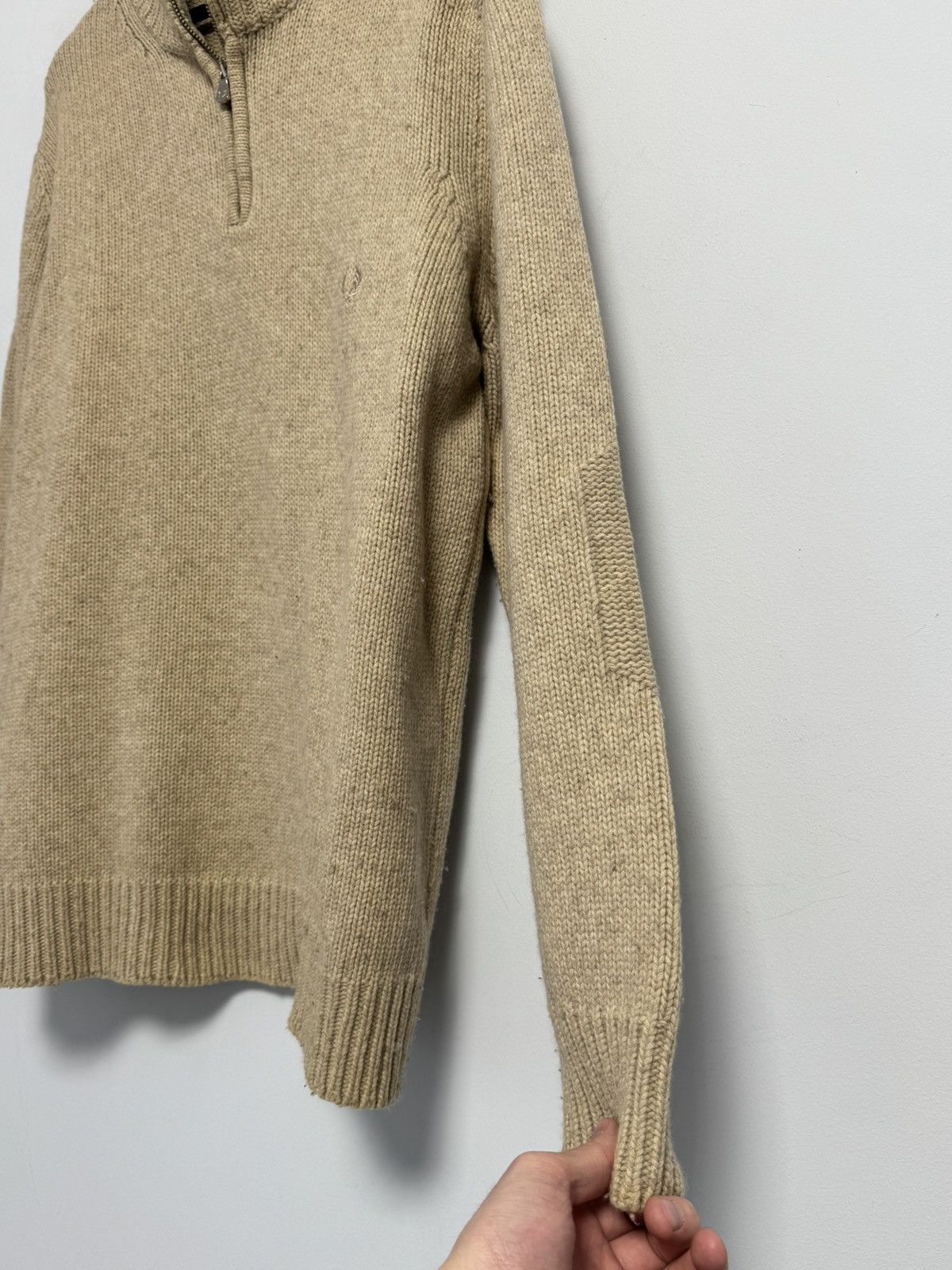 Fred Perry Fred Perry 1/4 Zip Sweater Wool Beige Vintage 90’s Hype Size US XL / EU 56 / 4 - 5 Thumbnail