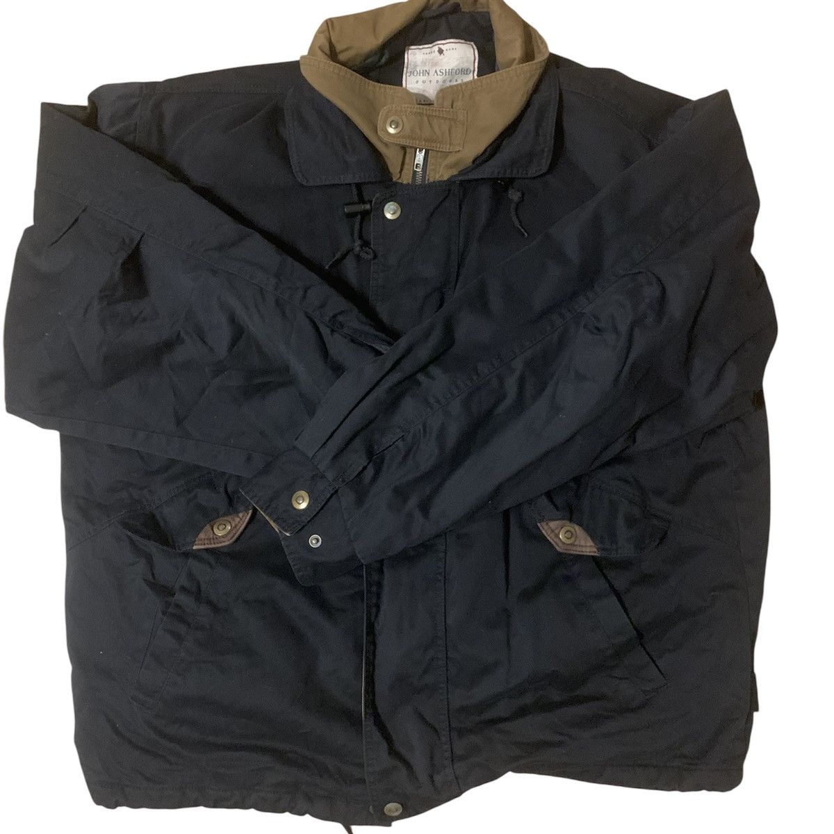 John Ashford John Ashford Black Bomber Flannel Lined XL Vintage Outdoor Size US XL / EU 56 / 4 - 1 Thumbnail