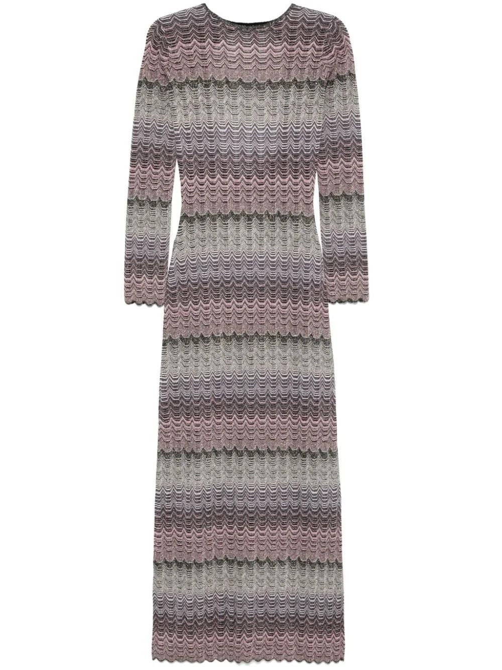 Missoni o1f1d3z0326 Greek-Motif Maxi Dress in Multicolor Size S / US 4 / IT 40 - 1 Thumbnail