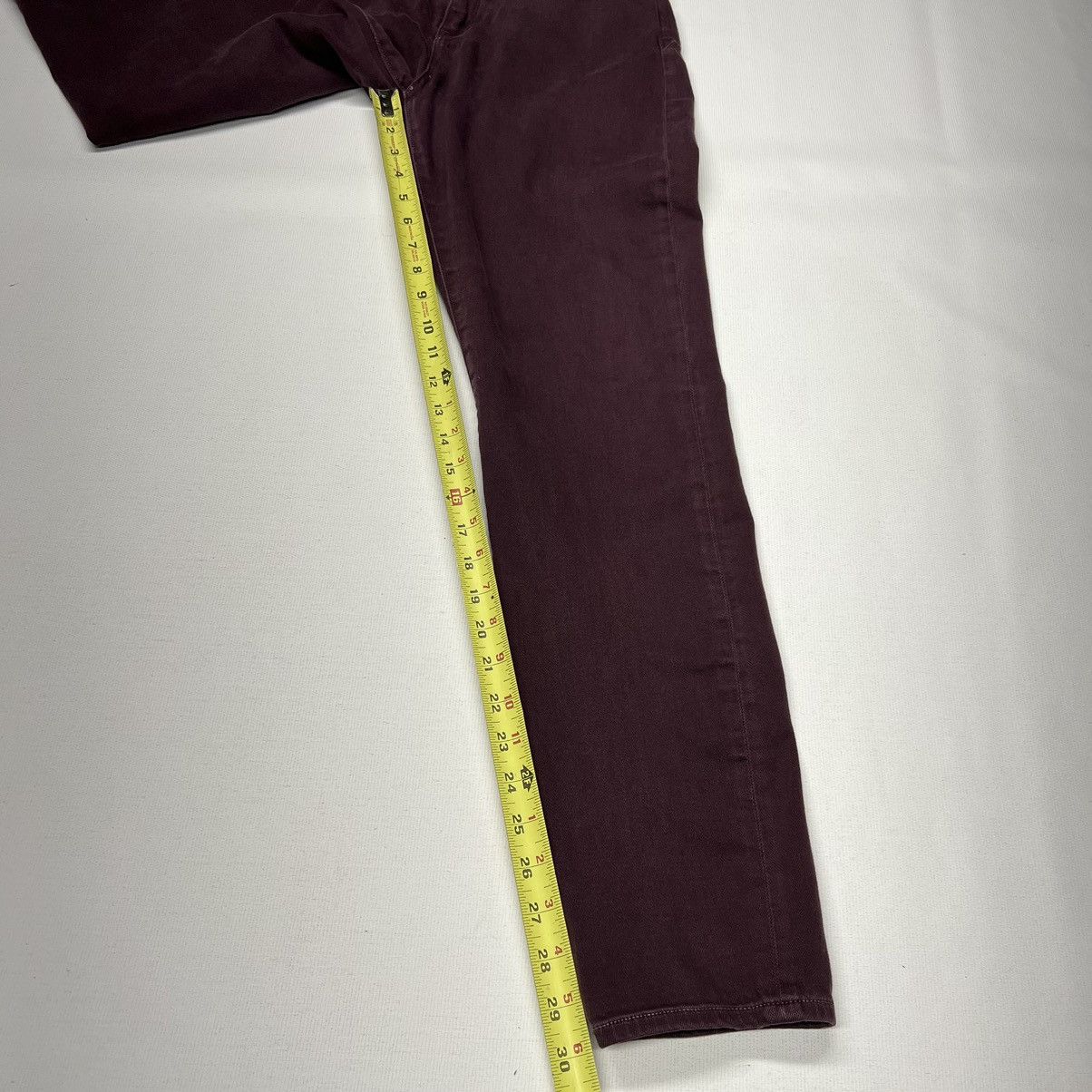 Vince Vince Jeans Burgundy Skinny Stretch Maroon Casual Denim Size 31" - 20 Thumbnail