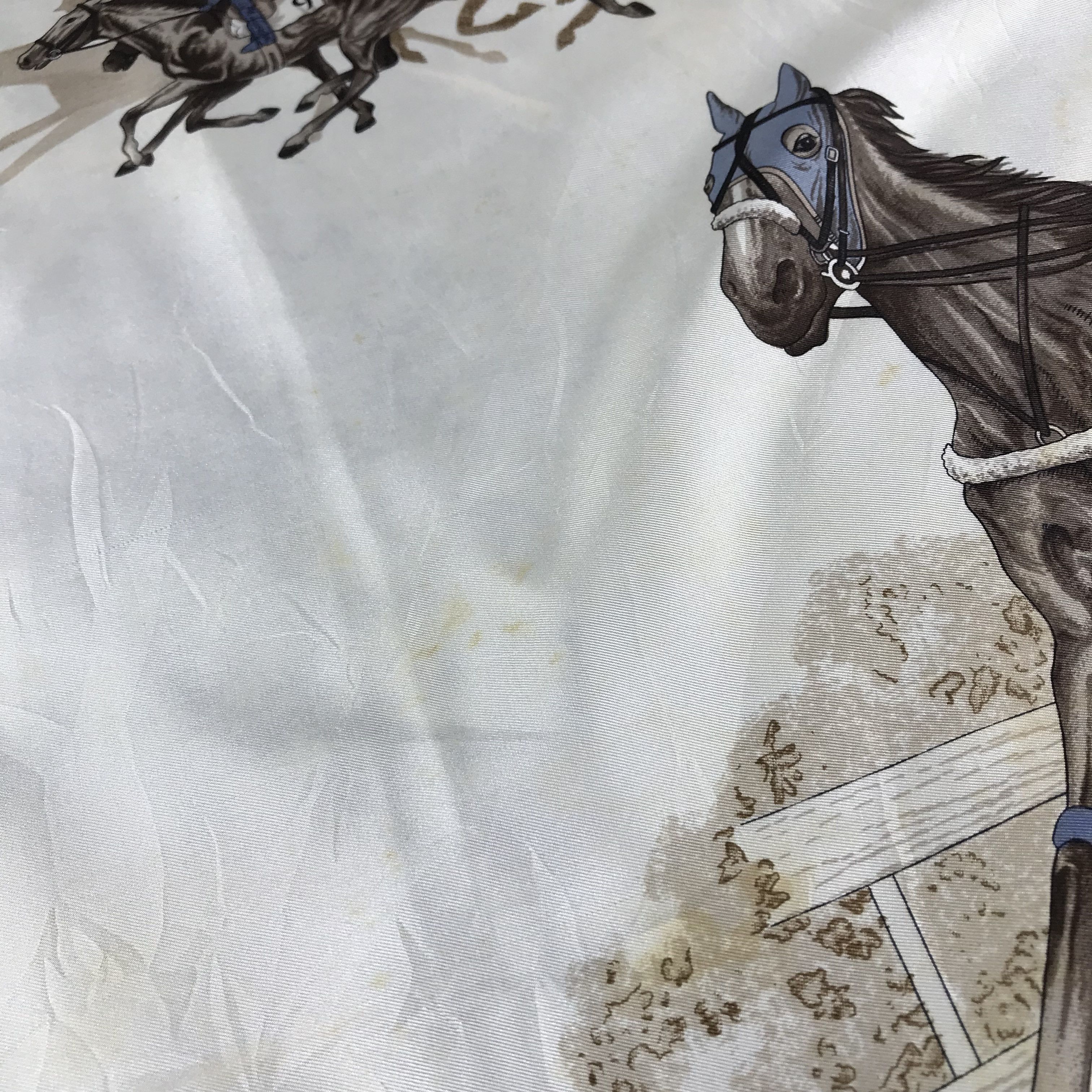 Japanese Brand Manolo Borromeo Horse Racing Silk Scarf M123 Size ONE SIZE - 9 Thumbnail
