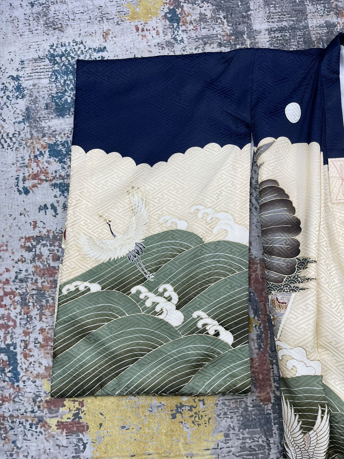 Dragonfly Vintage Japanese Traditional Silk Art Kimono Size S / US 4 / IT 40 - 7 Thumbnail