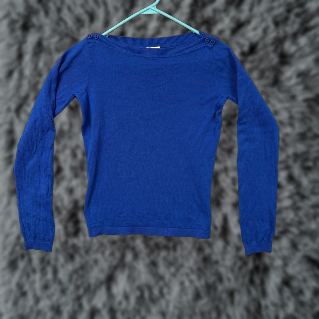 Vintage **Clover By Bobby Jones Women's S Pullover Blue Classic Office Sweater** User: Clover By Bobby Jones Women's S Pullover Blue Classic Office Sweater Size S / US 4 / IT 40 - 1 Thumbnail