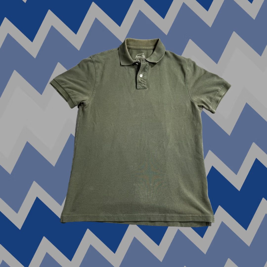 J.Crew VINTAGE J.Crew Polo Shirt Mens Small Green 100% Cotton Casual Summer Preppy Vintage Polo Size US S / EU 44-46 / 1 - 1 Thumbnail