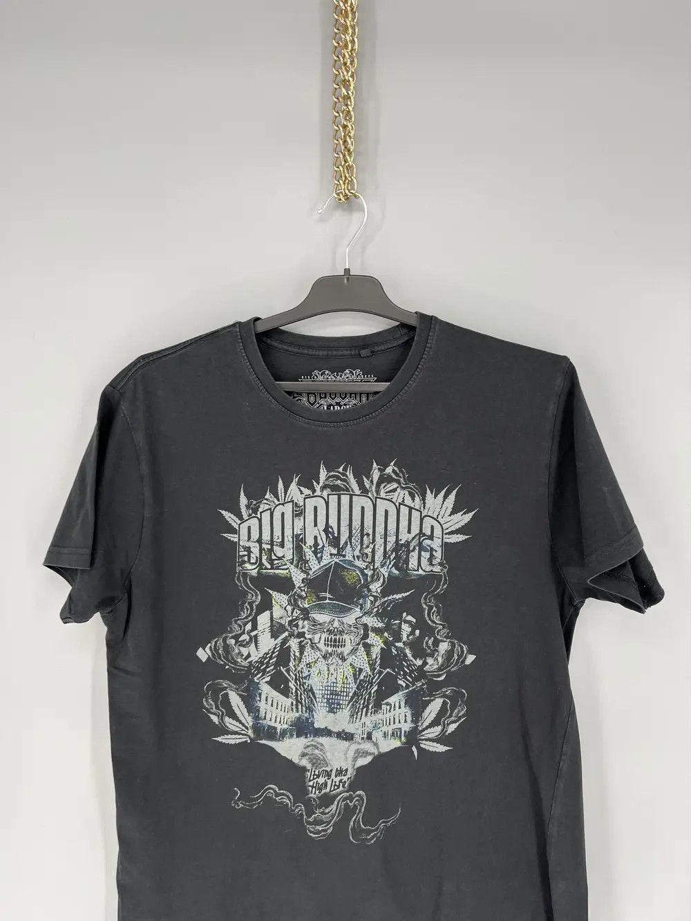 Band Tees Vintage Big Buddha Skull Affliction Style Cyber-Y2K Tee Size US L / EU 52-54 / 3 - 6 Thumbnail