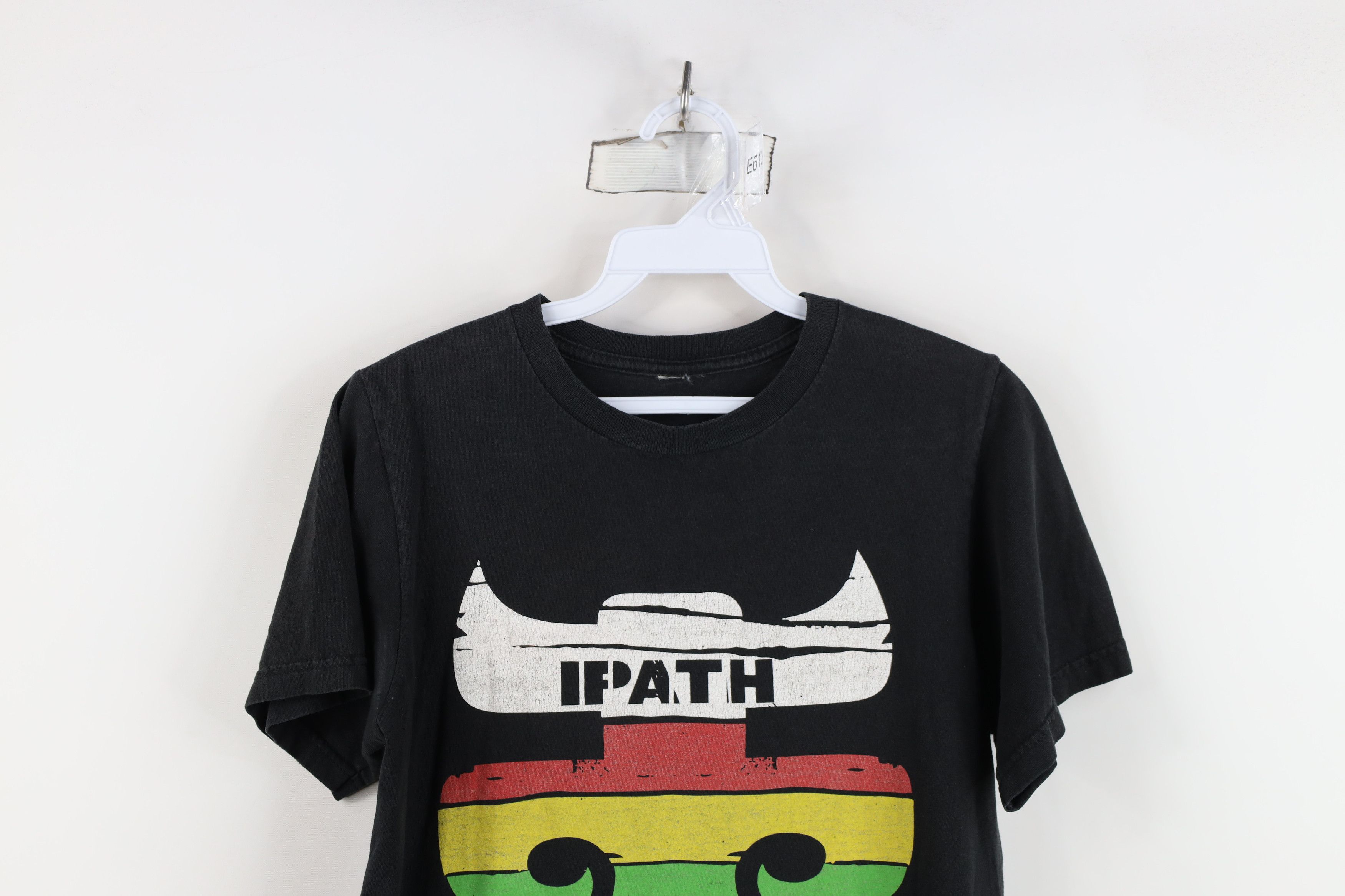 IPATH Vintage 90s Y2K Ipath Footwear Skateboard T-Shirt Black Size S / US 4 / IT 40 - 2 Thumbnail