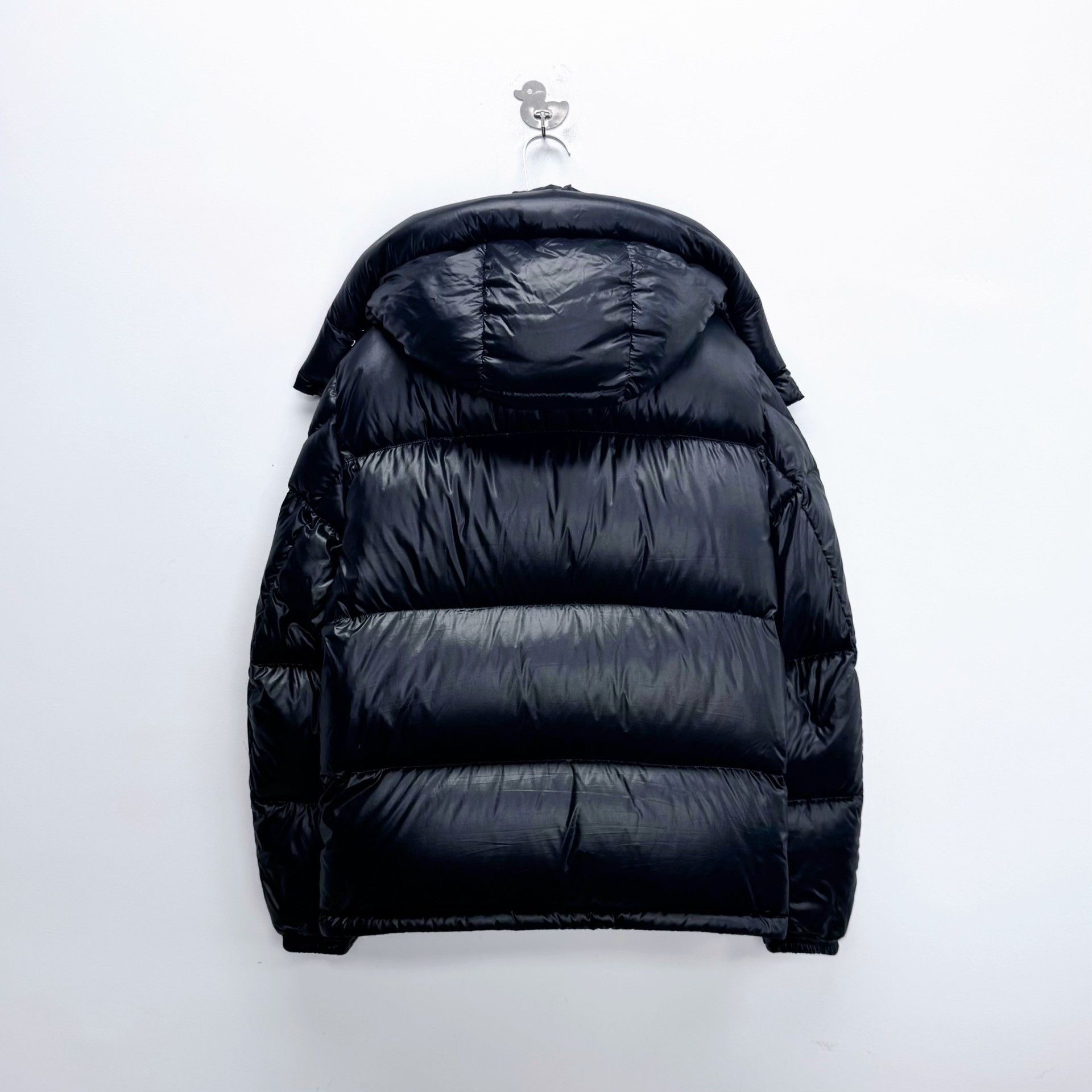Moncler Moncler Montbeliard Black Shiny Hooded Down Jacket Size US XXL / EU 58 / 5 - 2 Thumbnail
