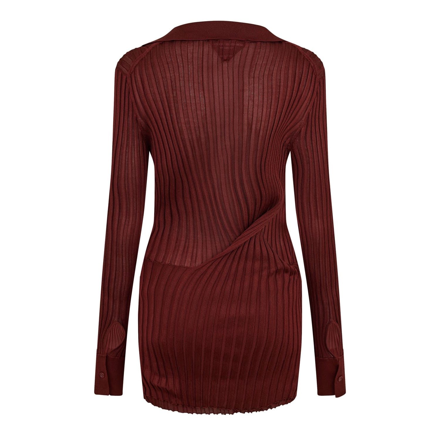 Bottega Veneta Bottega Veneta V-Neck Slim Fit Long Sleeve Sweater in Brown Size M / US 6-8 / IT 42-44 - 2 Thumbnail