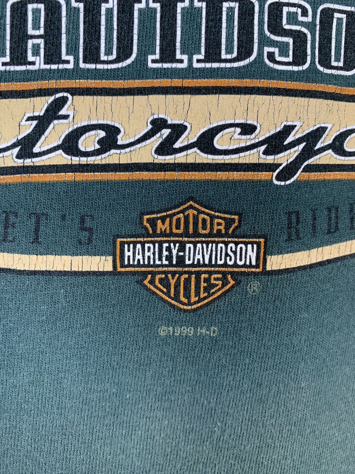 Harley Davidson × Vintage Vintage 90s Harley Davidson Eastside Made in Usa T-shirt Size US L / EU 52-54 / 3 - 11 Thumbnail
