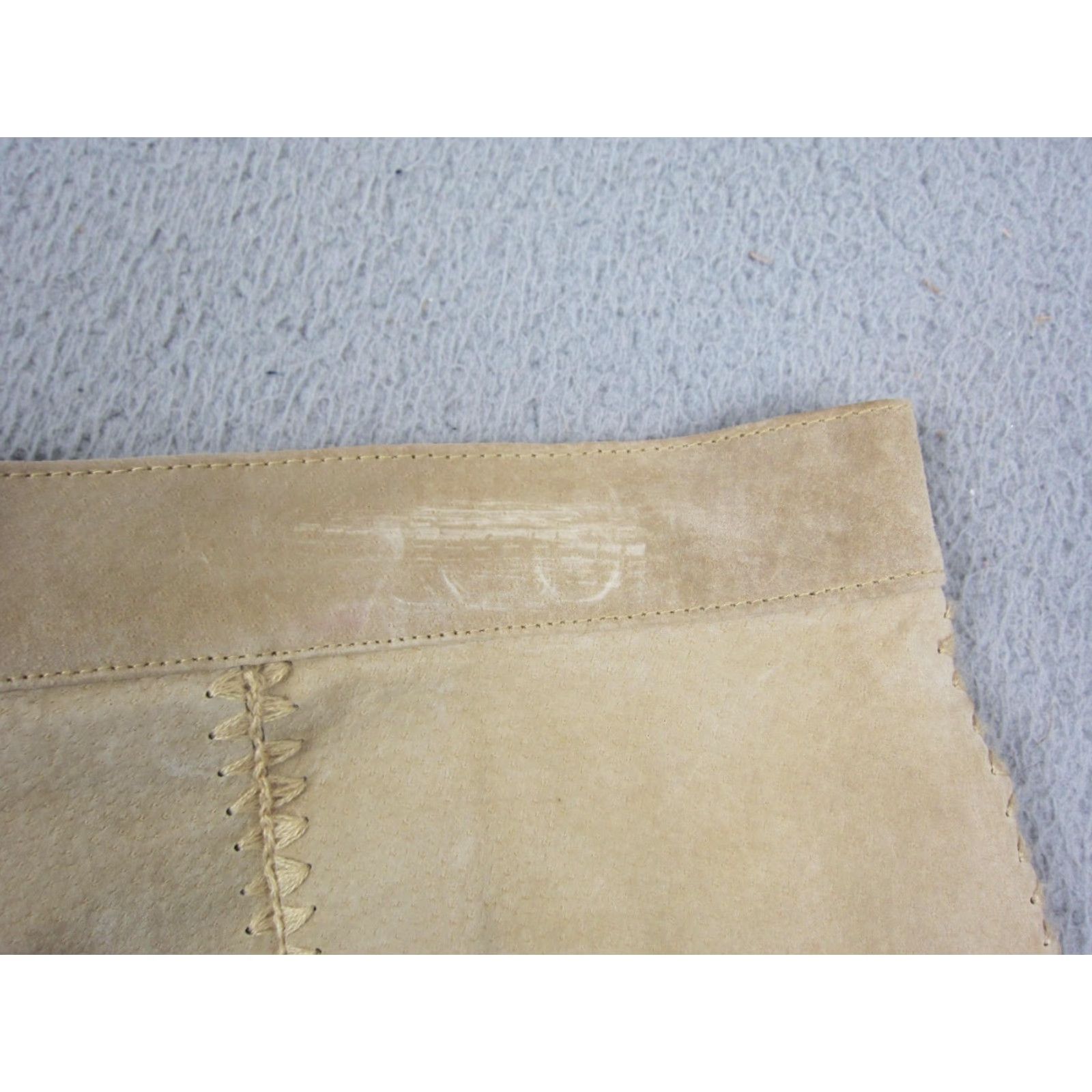 Essentials VINTAGE Suede Essentials Pants Mens L Brown Leather Wool Patchwork 80s 90s Retro Hippie Straight Mens Size US 33 - 5 Thumbnail