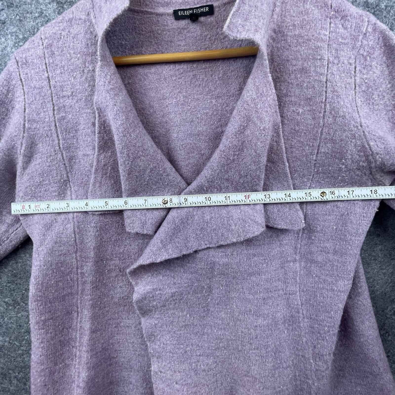 Eileen Fisher Eileen Fisher Sweater Womens L Lavender Open Cardigan Cozy Size L / US 10 / IT 46 - 6 Thumbnail