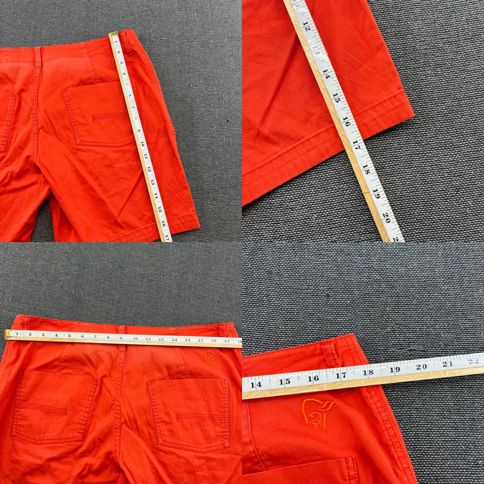 Vintage Norrona /29 Cotton Shorts Womens Large Hot Chili Orange Hiking Outdoor Trekking Size 36" / US 14 / IT 50 - 8 Thumbnail