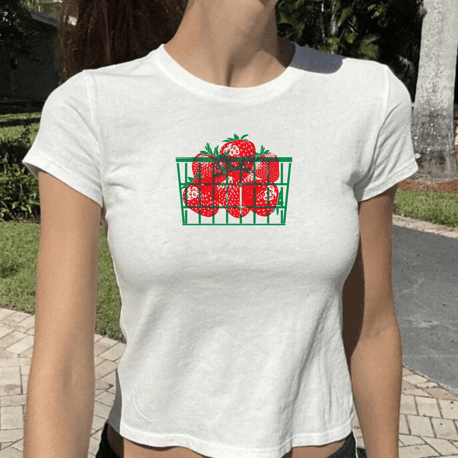 Other Y2K Strawberry Baby Tee Size S / US 4 / IT 40 - 2 Thumbnail