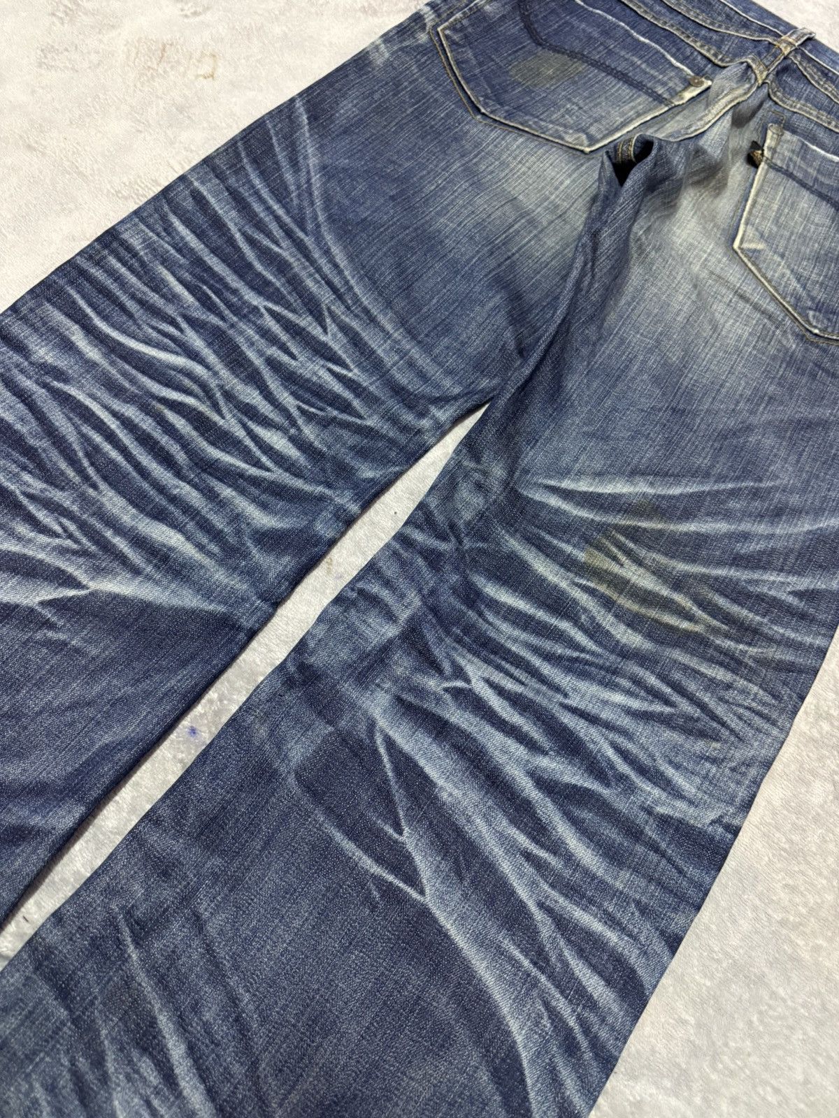 Hysteric Glamour × Japanese Brand Old Army Japan Studded Claw Mark Muddy Wide Leg Flared Jeans Size US 30 / EU 46 - 14 Thumbnail