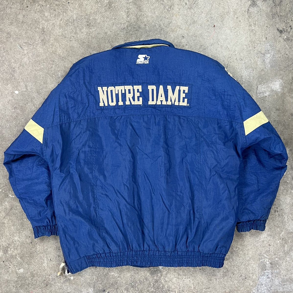 Starter × Vintage Vintage Notre Dame Starter Puffer Jacket Size US L / EU 52-54 / 3 - 1 Thumbnail