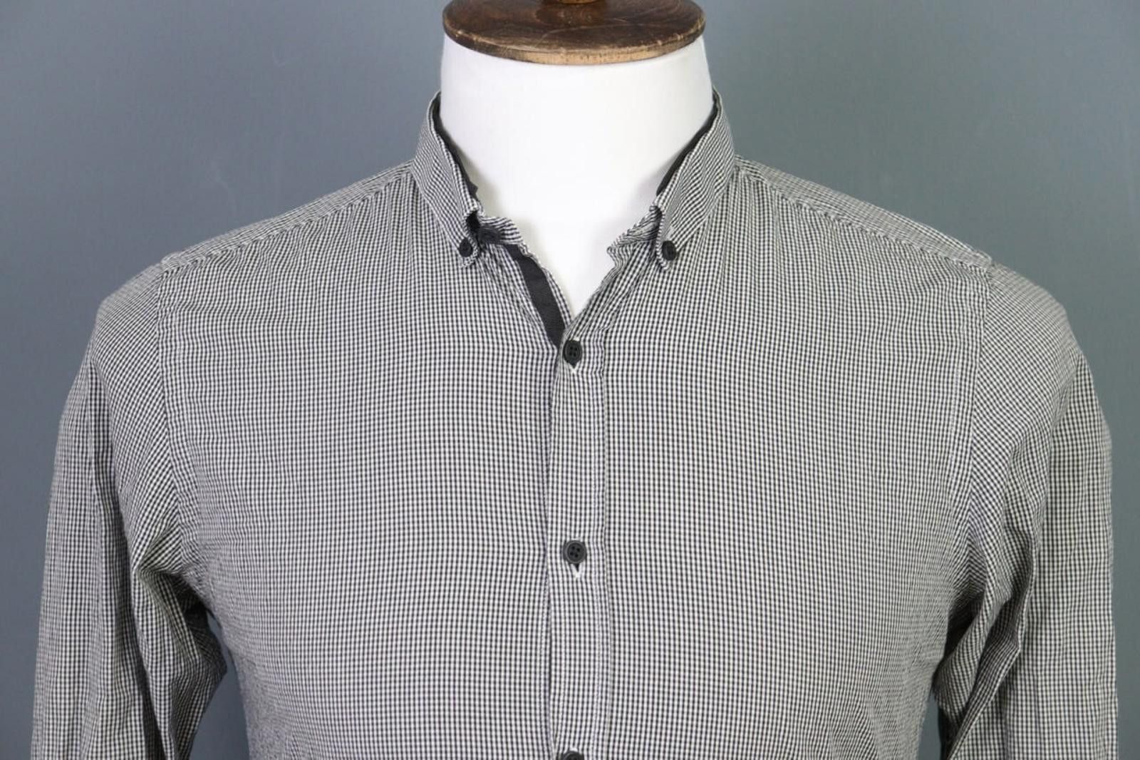 The Kooples The Kooples Sport Fitted Check Gray Shirt Size S Size US S / EU 44-46 / 1 - 2 Thumbnail