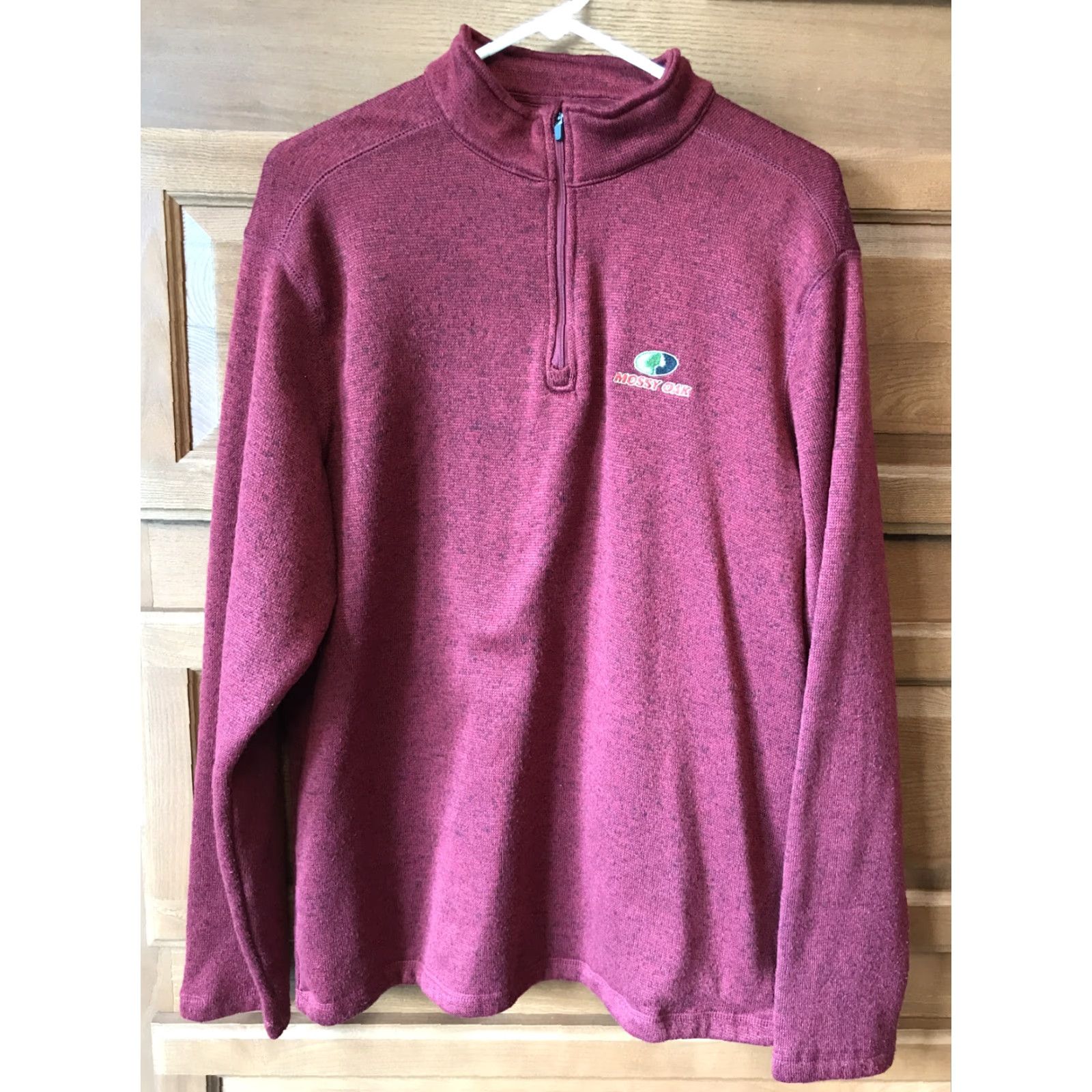 Vintage Mossy Oak Mens Sweatshirt L Long Sleeve 1/4 ZIP Red Pullover B130 Size US L / EU 52-54 / 3 - 3 Thumbnail