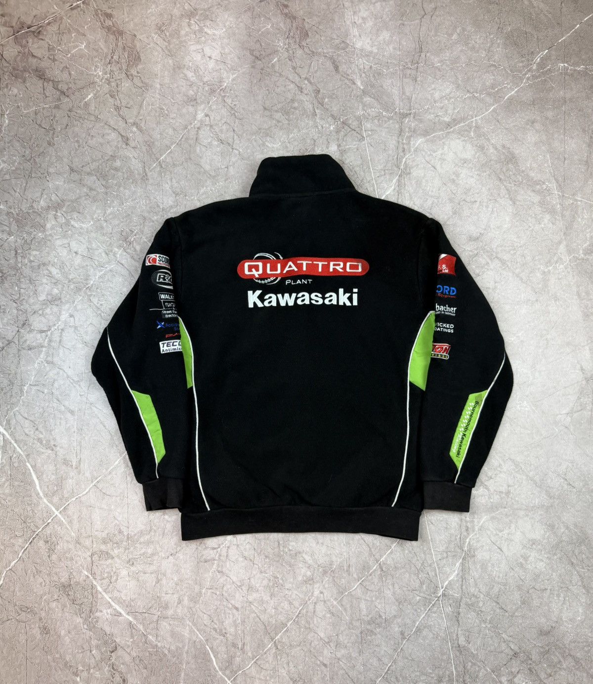 Vintage Vintage Kawasaki Fleece Racing Sherpa Jacket Y2K M Size US M / EU 48-50 / 2 - 2 Thumbnail
