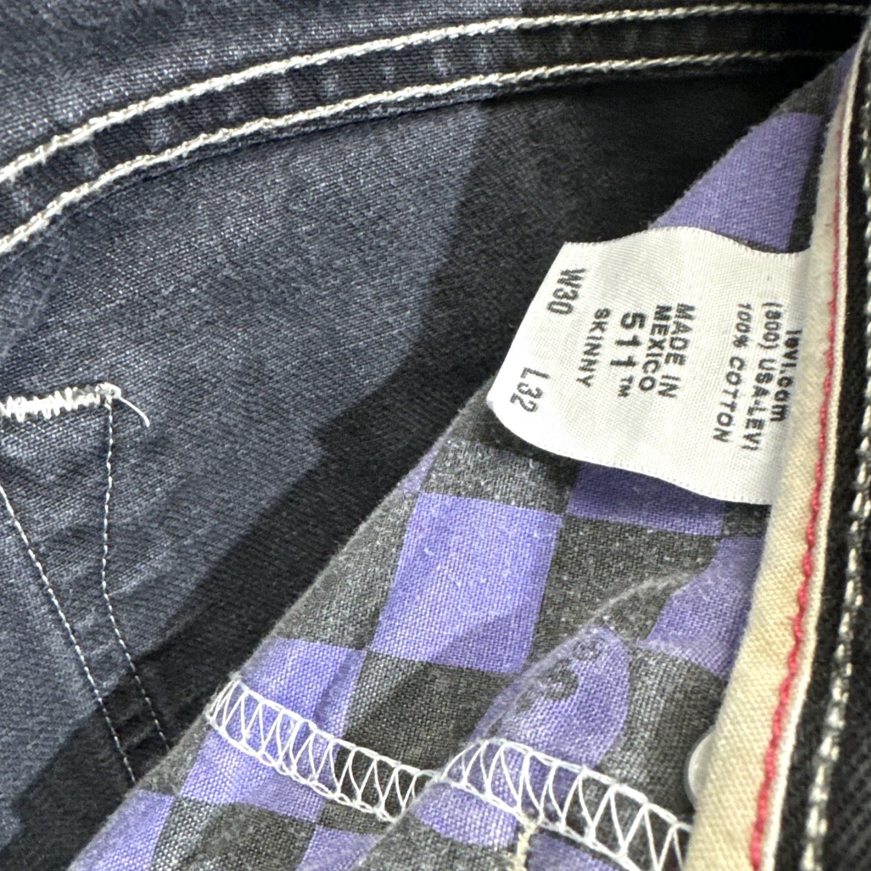 Levi's Levi's 511 Jeans 30x32 Black Mens Skinny Mid Rise 5-Pocket Denim Button Zipper Logo Casual Pants NSCoder? Size US 30 / EU 46 - 6 Thumbnail