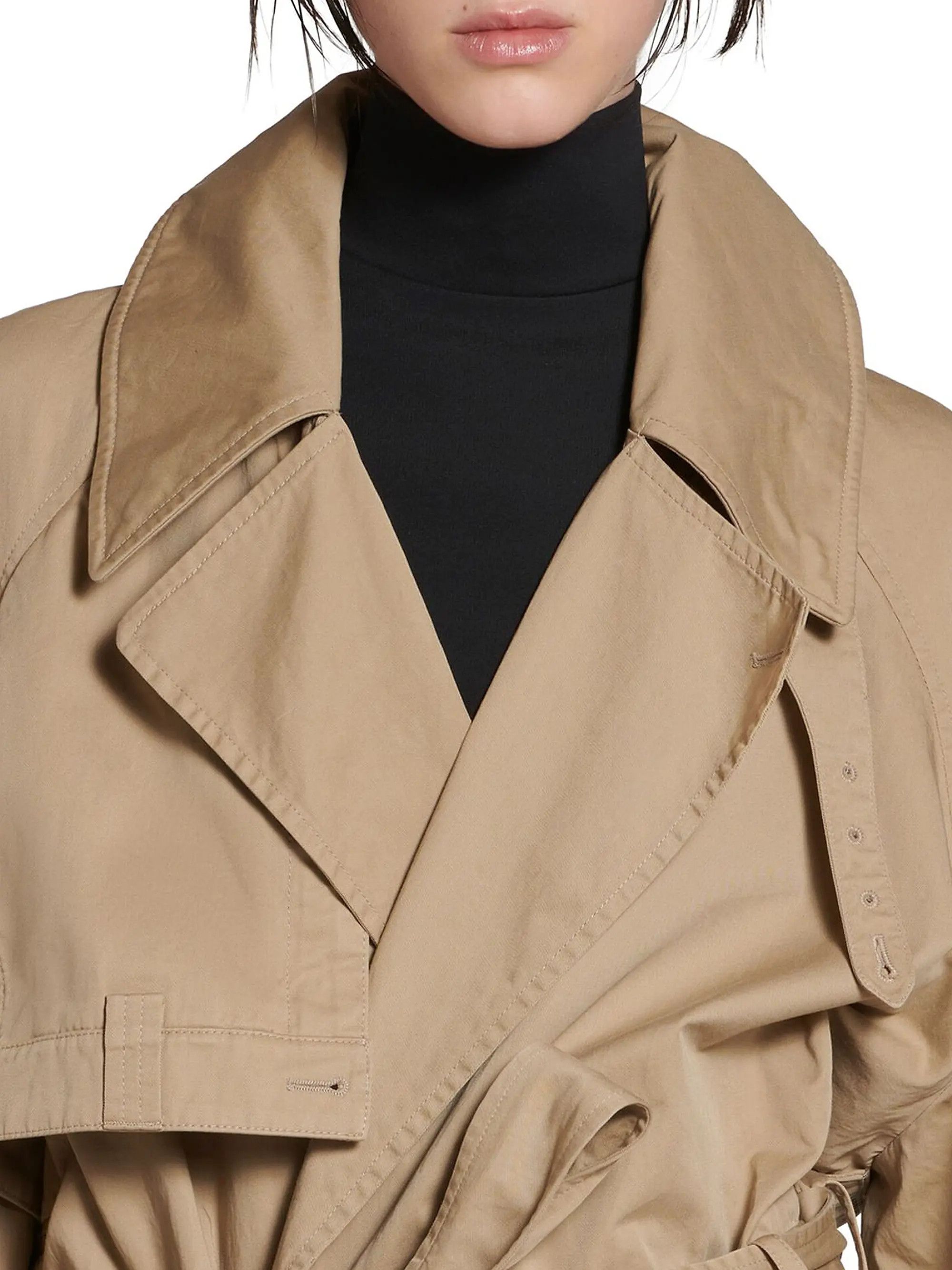 Balenciaga o1srvl11e0825 Deconstructed Trench Coat in Beige Size M / US 6-8 / IT 42-44 - 5 Thumbnail