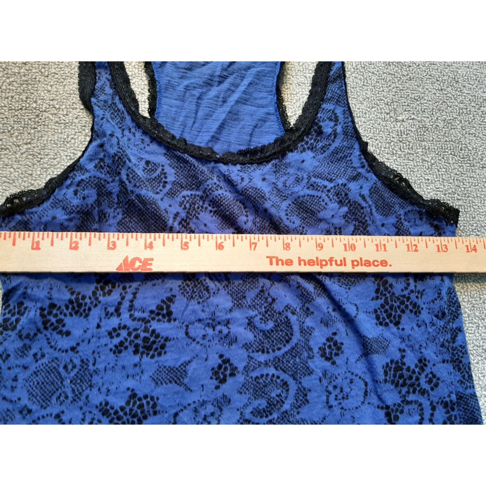 Forever 21 FOREVER 21 Tank Top Blue Womens Size Small S Laced Trim Shirt Sleeveless Casual Womens Size S / US 4 / IT 40 - 5 Thumbnail