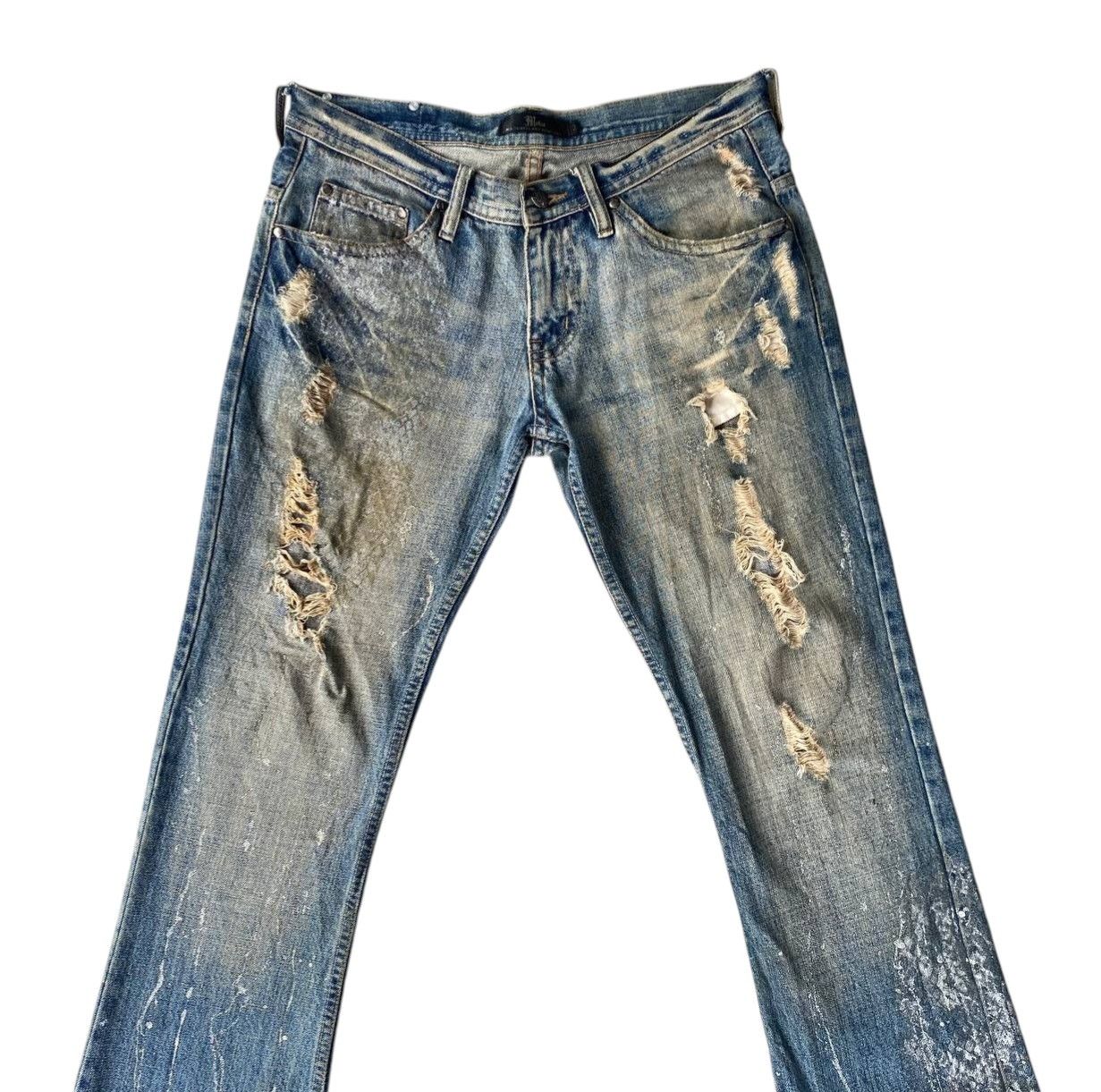 Japanese Brand FLARE Midas Japan "Gimmick" Distressed Grunge Cyber Punk Size US 29 - 4 Thumbnail