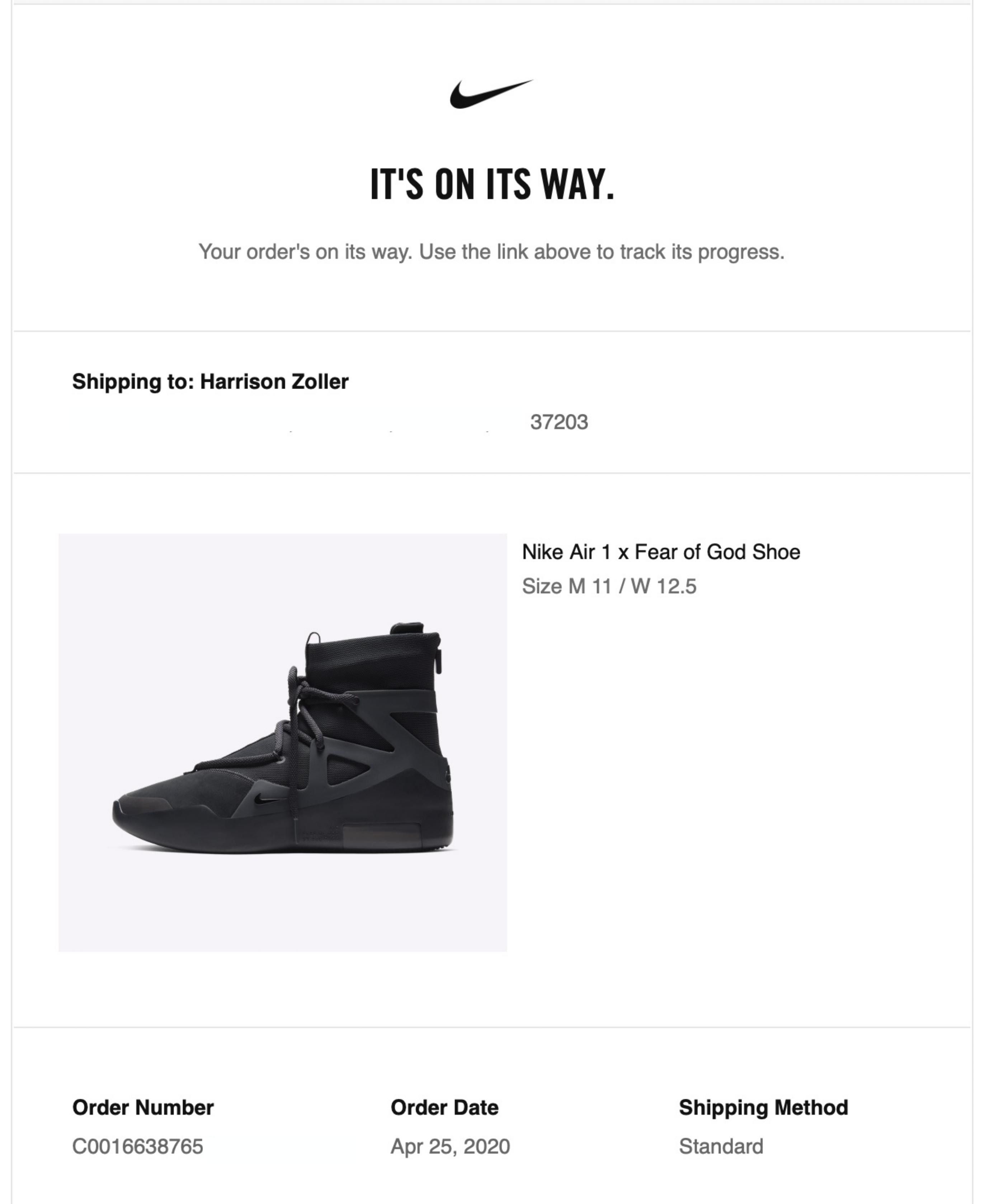 Fear of God × Nike Nike Air Fear of God 1 'Triple Black' Size US 11 / EU 44 - 20 Thumbnail