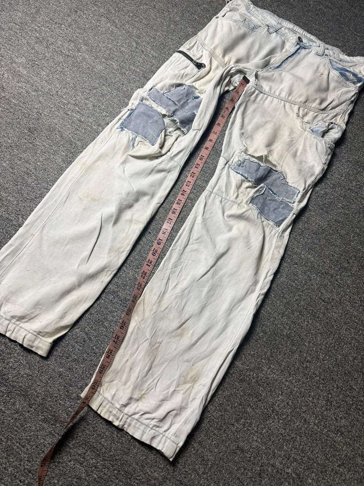 Japanese Brand Fieldcore Aerolight Stretch Jeans with Patches (172) Size US 32 / EU 48 - 2 Thumbnail